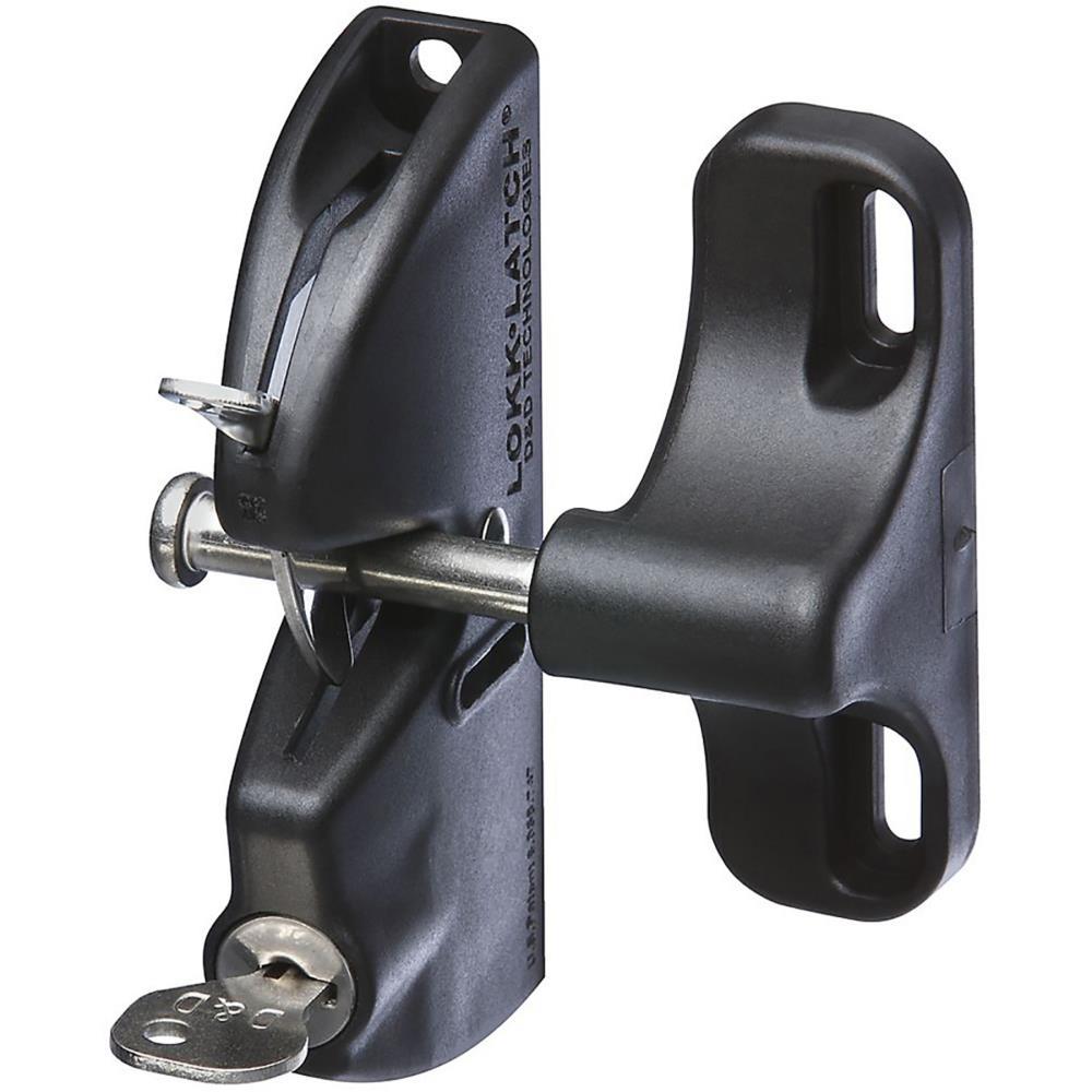 N346-201 Latch Gate Lockable, Black