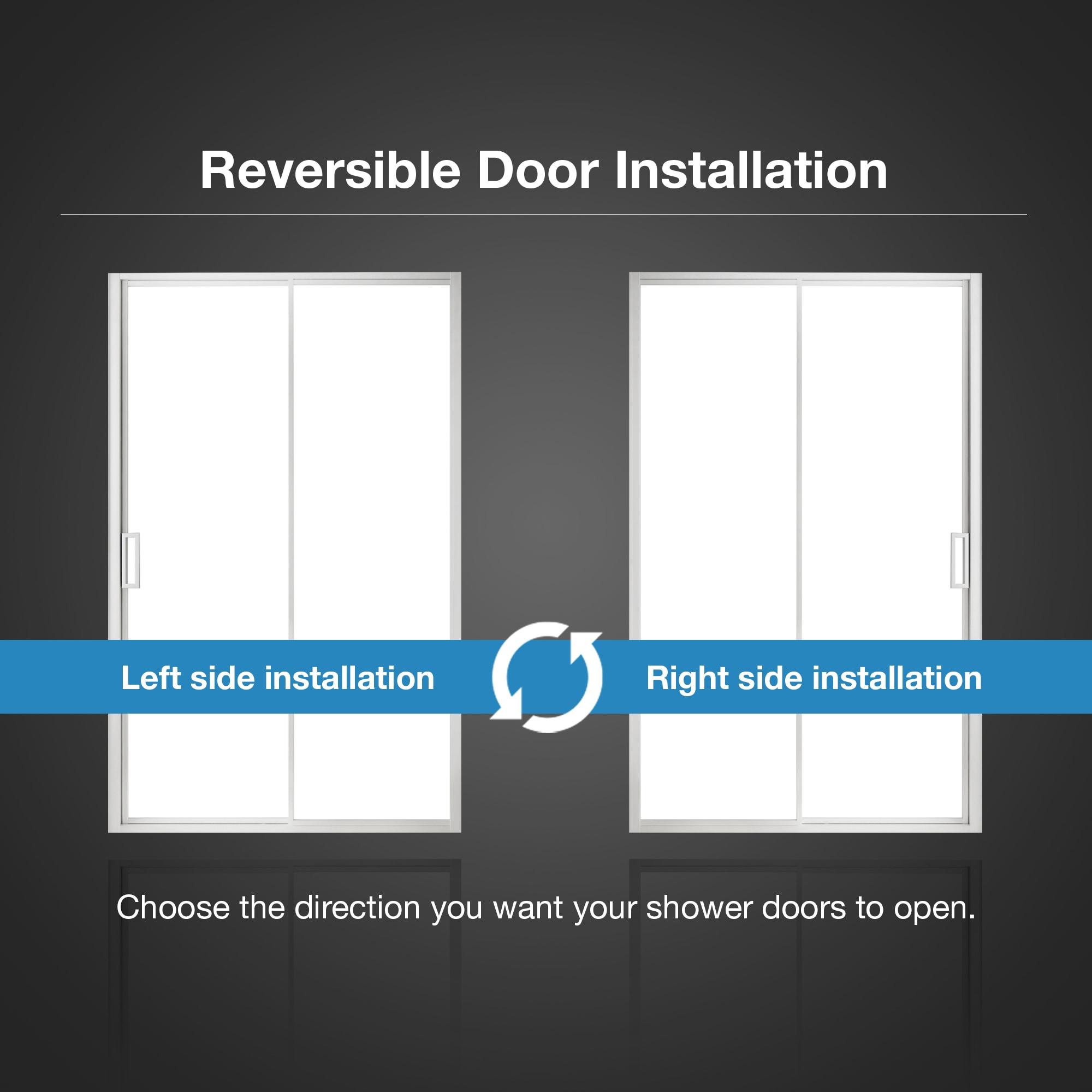 Ove Decors Stanford 48 In. W X 74 In. H Sliding Clear Straight Alcove Shower Door