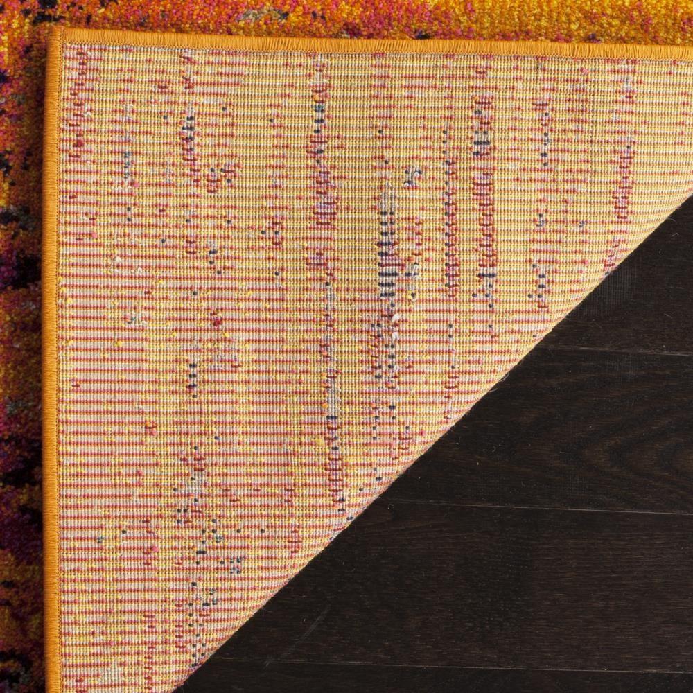 Monaco MNC209 Power Loomed Indoor Area Rug - Orange/Multi - 5'x5' - Safavieh.