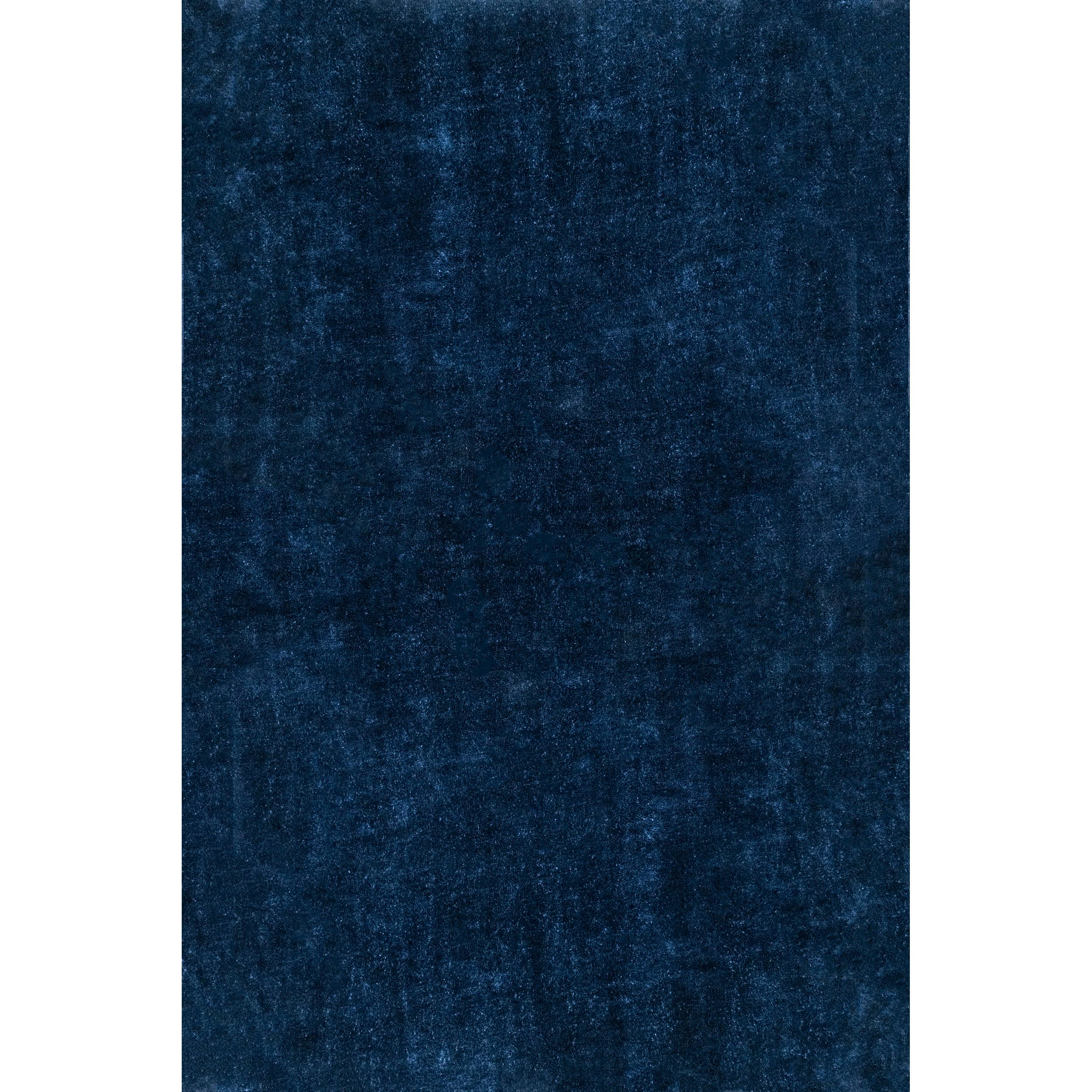 Nuloom Loni Cozy Plush Solid Pet Friendly Premium Machine Washable Shag Area Rug, 4' x 6', Navy