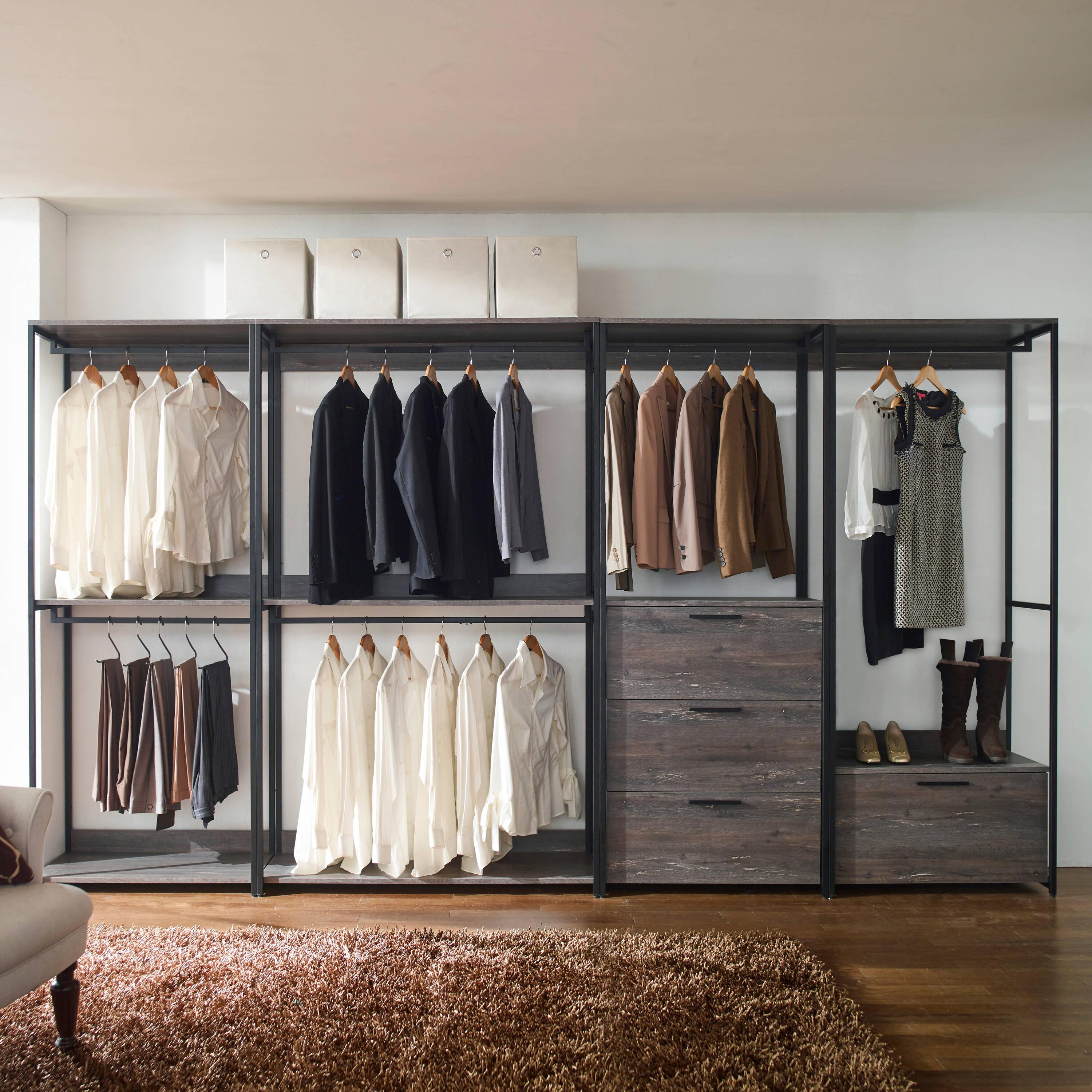 Monica Wood Walk-in Closet System 00063