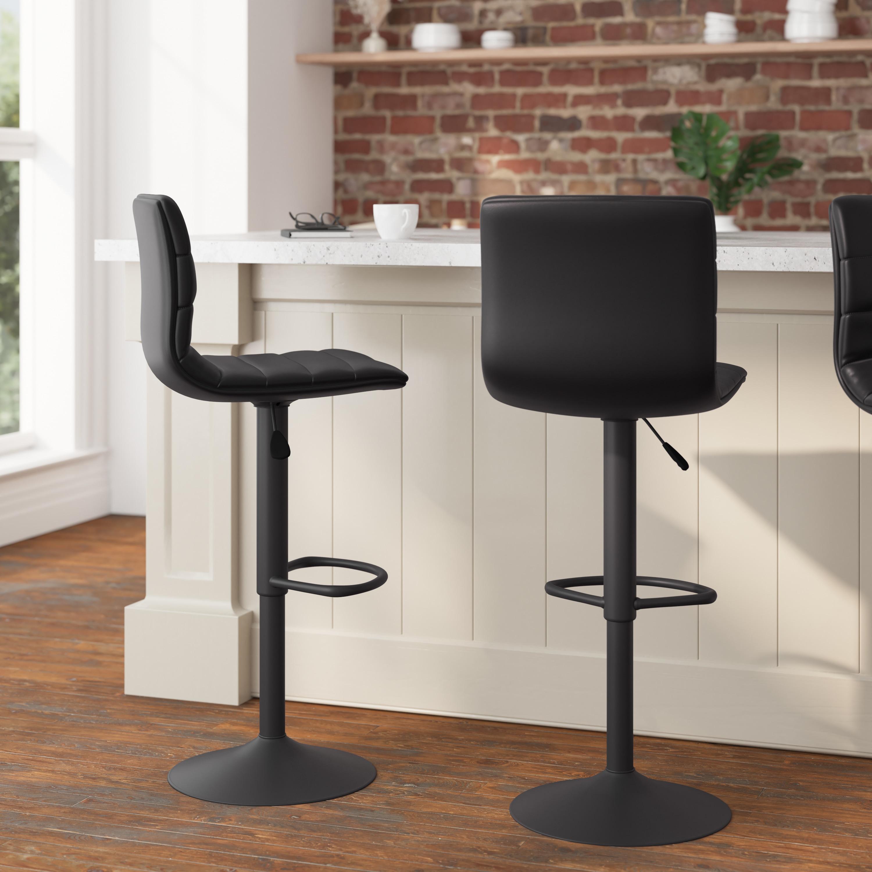 Rochester Swivel Upholstered Adjustable Height Counter Stool with Metal Frame