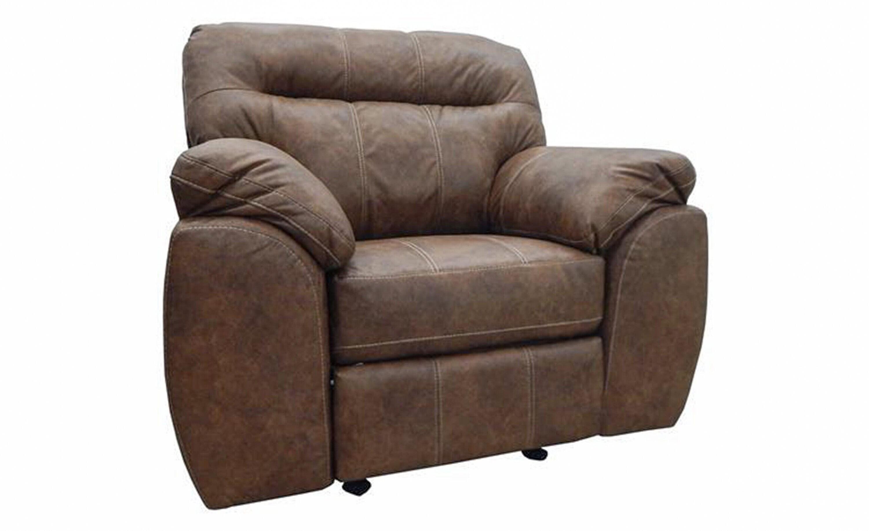 American Furniture Classics Model 8-03RR-A353V5 Rocker Recliner Chair in Brown Faux Leather