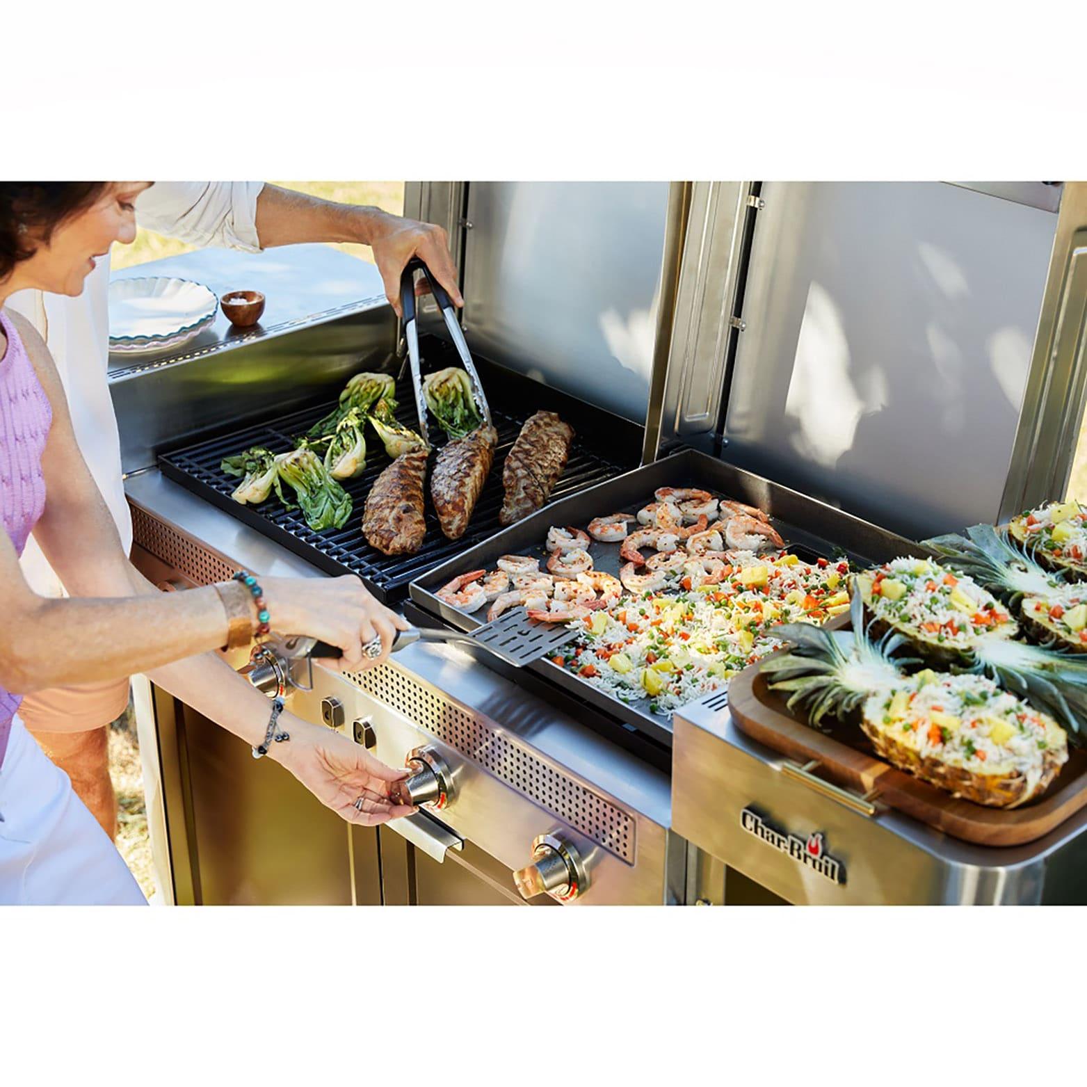 Charbroil Medallion Series Vista 3-in-1 Mini Kitchen - Gas Grill, Griddle, and Pizza Oven