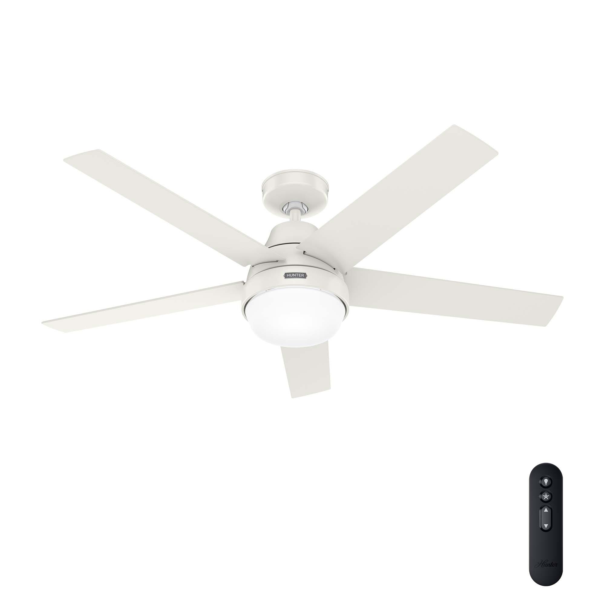52" Aerodyne 5 - Blade Smart Standard Ceiling Fan with Lights and Remote