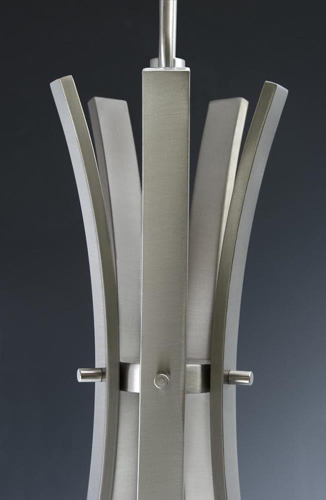 Progress Lighting Wisten 1-Light Pendant, Brushed Nickel, Etched Glass Shade Collection