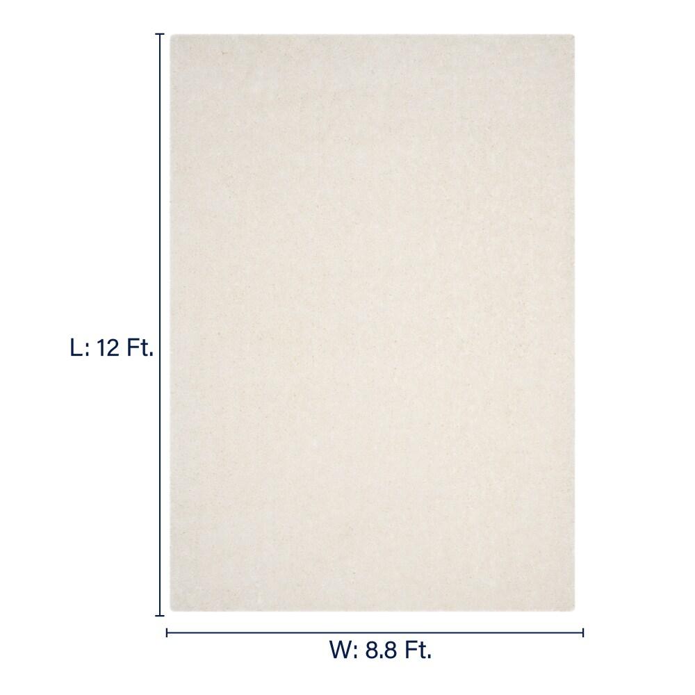 Luxe Shag SGX160 Hand Tufted Indoor Area Rug - Ivory - 9'x12' - Safavieh