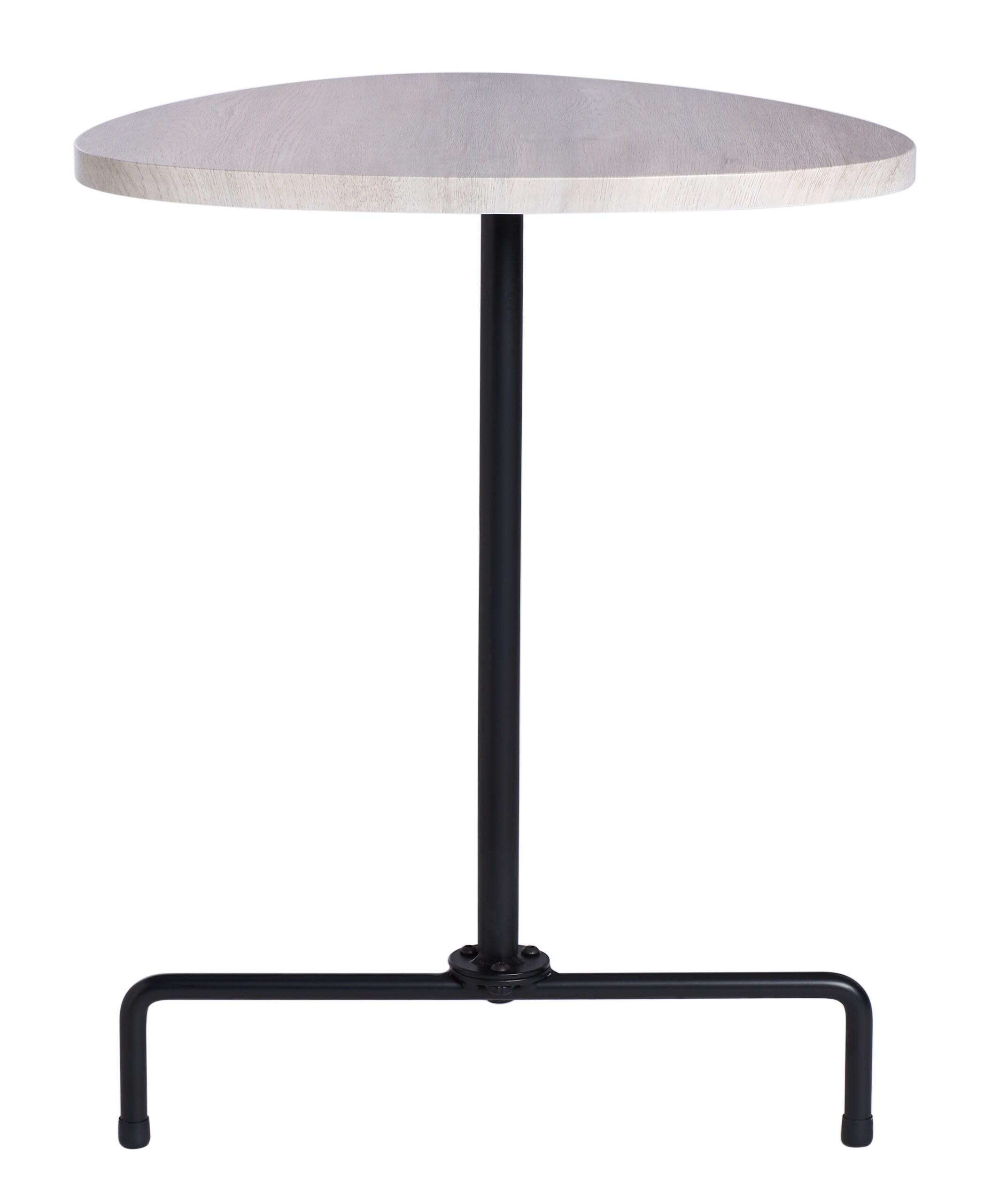 Berlin Tripod Side Table - Light Grey Oak/Black - Safavieh.