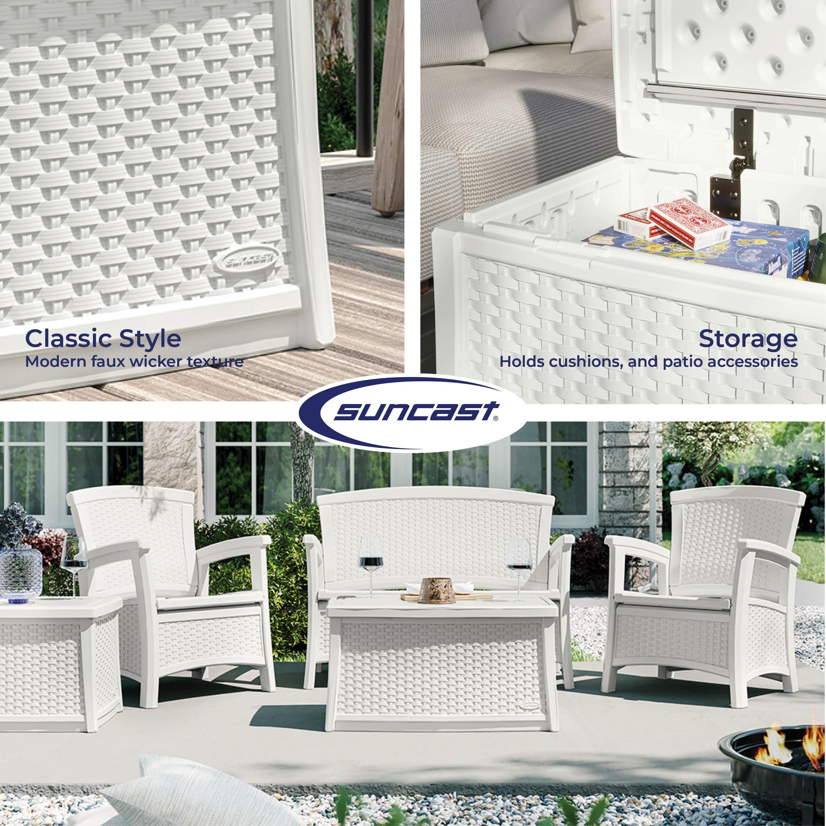 Suncast Rectangular Resin Outdoor Coffee Table