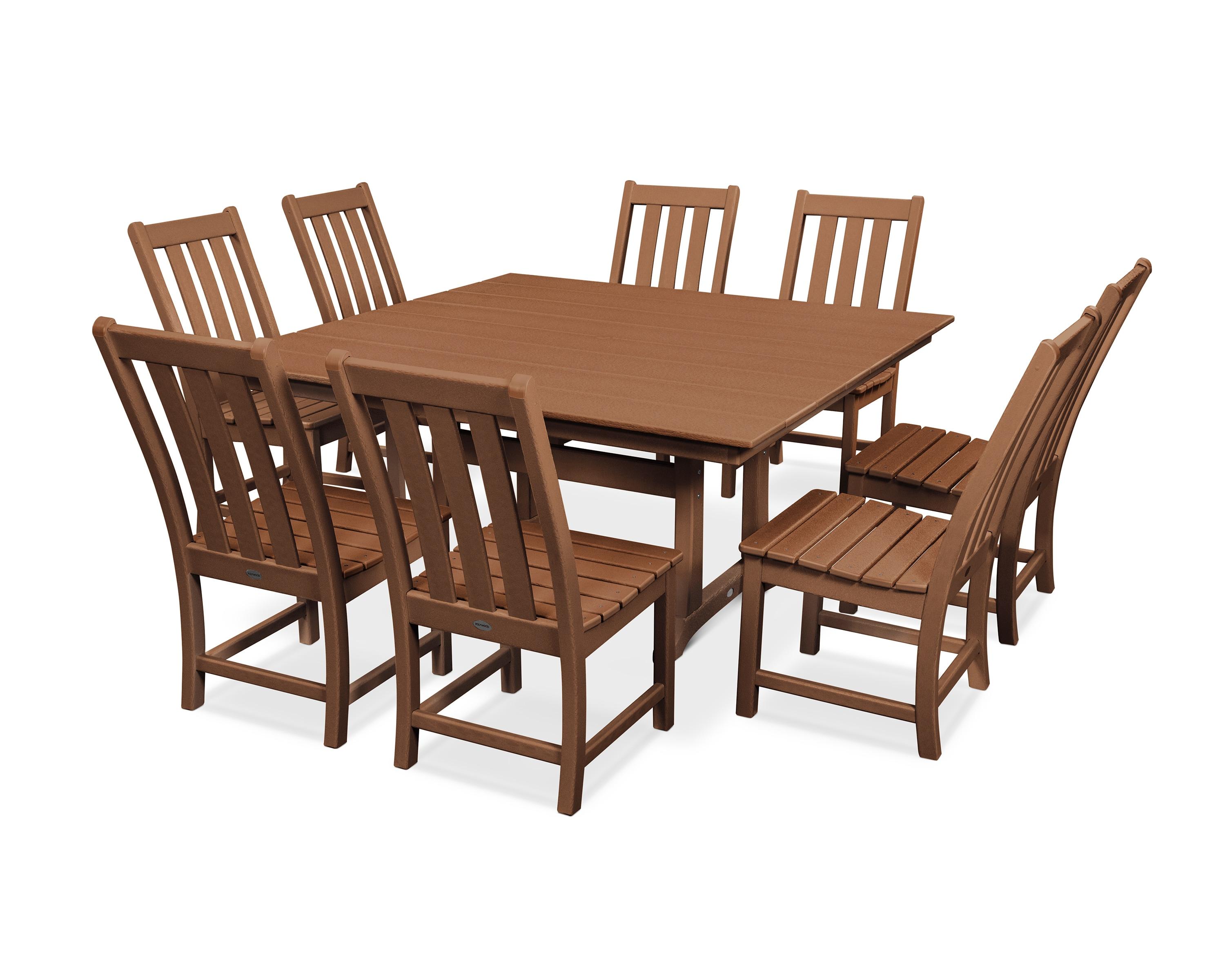 Vineyard 9-Piece Farmhouse Trestle Dining Set
