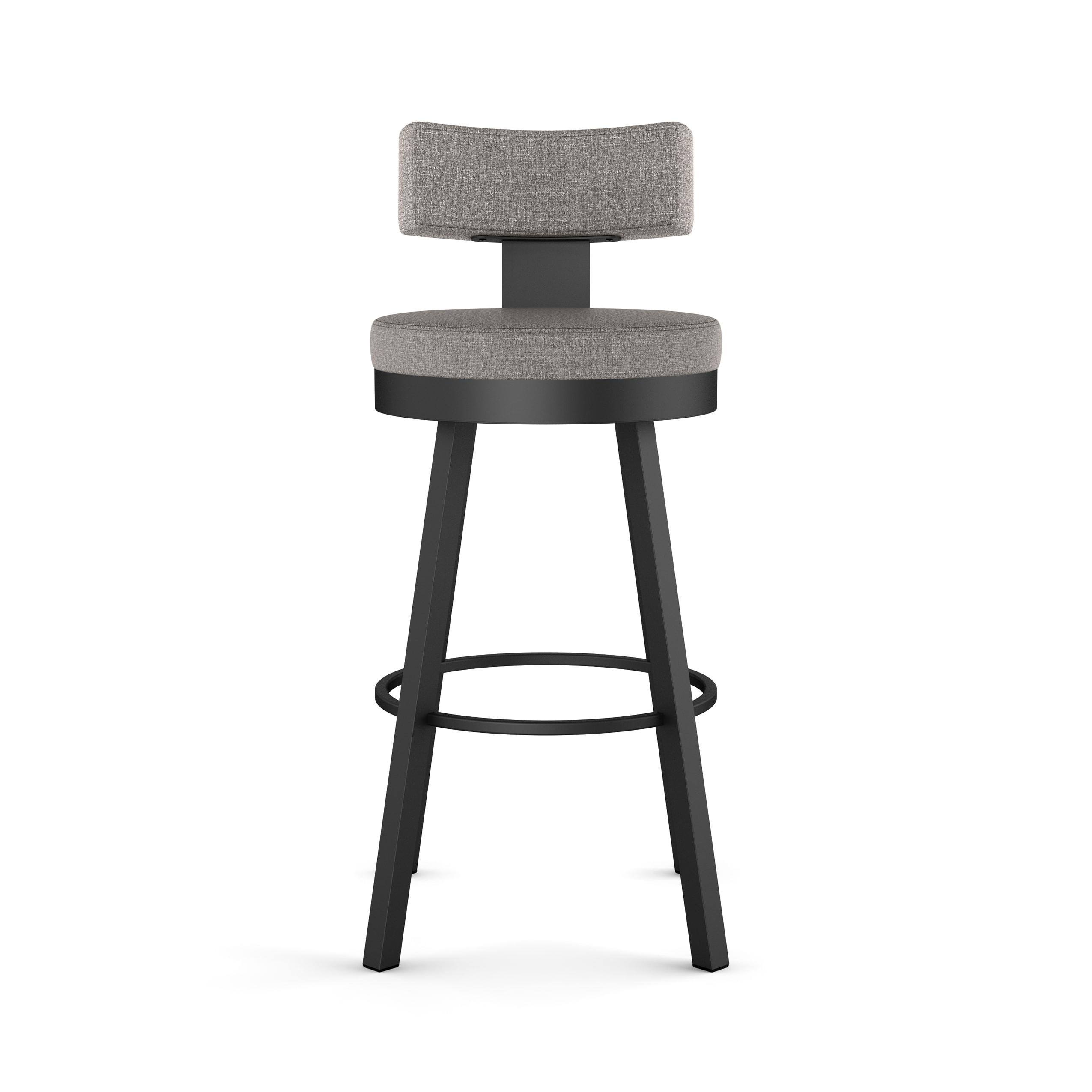 Amisco Morgan Counter Height Barstool : 360 Swivel, Polyester Upholstery, Steel Frame, 300lbs Capacity