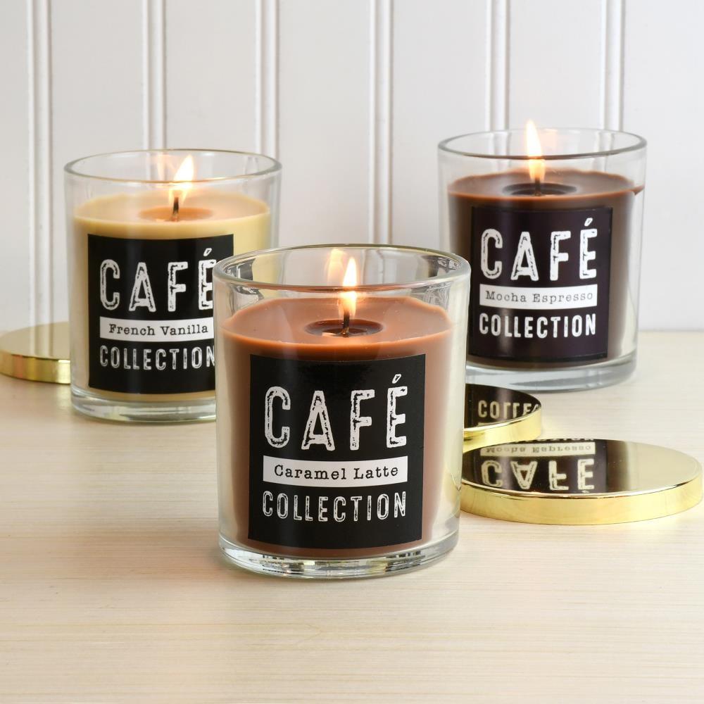 LumaBase Scented Coffee Collection Wax Candles - Set of 3 | Aromatic Home Fragrance