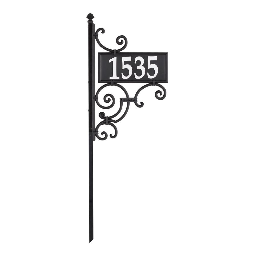 Nite Bright Ironwork Reflective Address Post