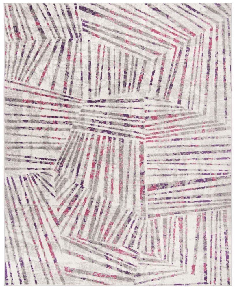 Skyler SKY191 Power Loomed Indoor Area Rug - Grey/Pink - 8'x10' - Safavieh