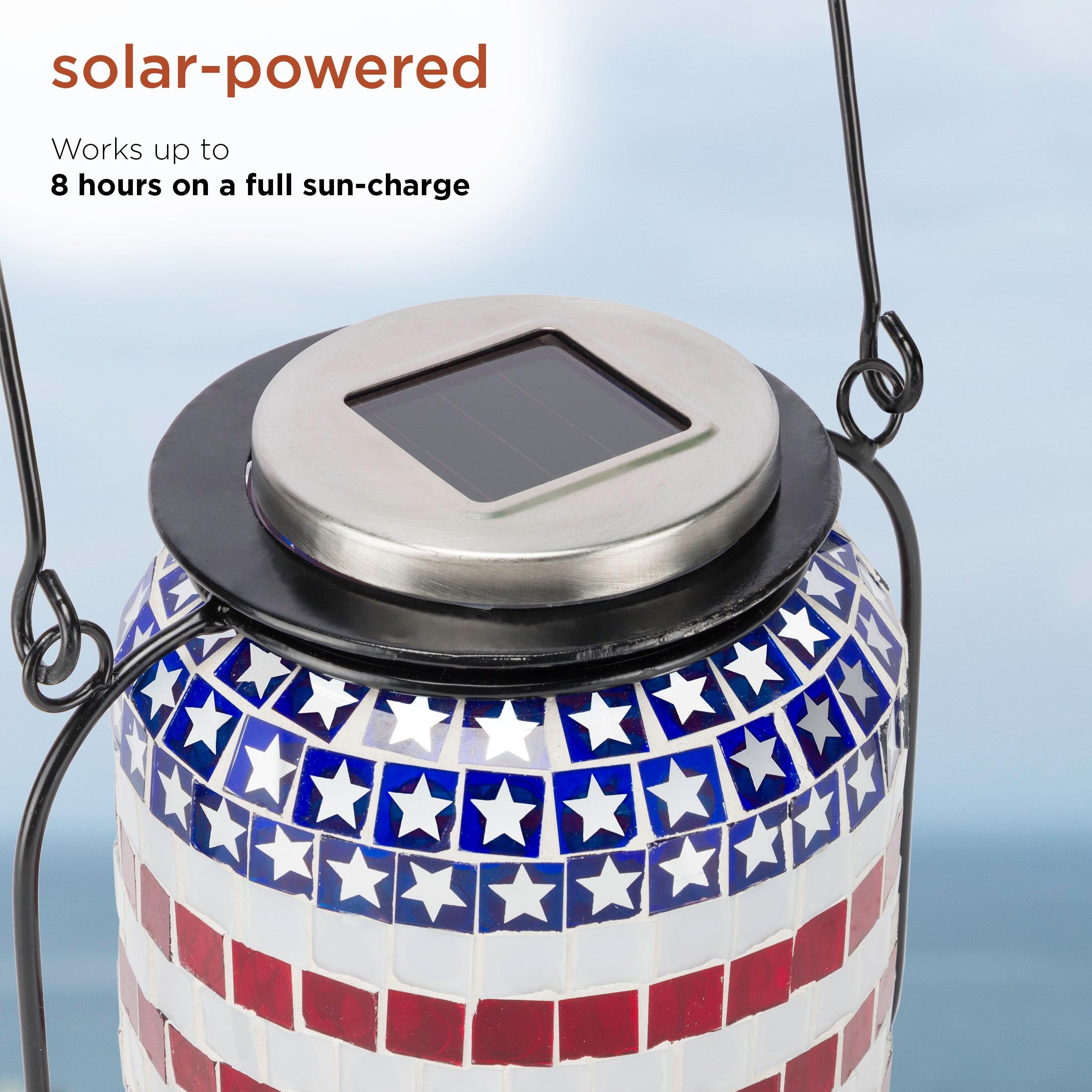 7'' Solar Powered Integrated LED Outdoor Lantern