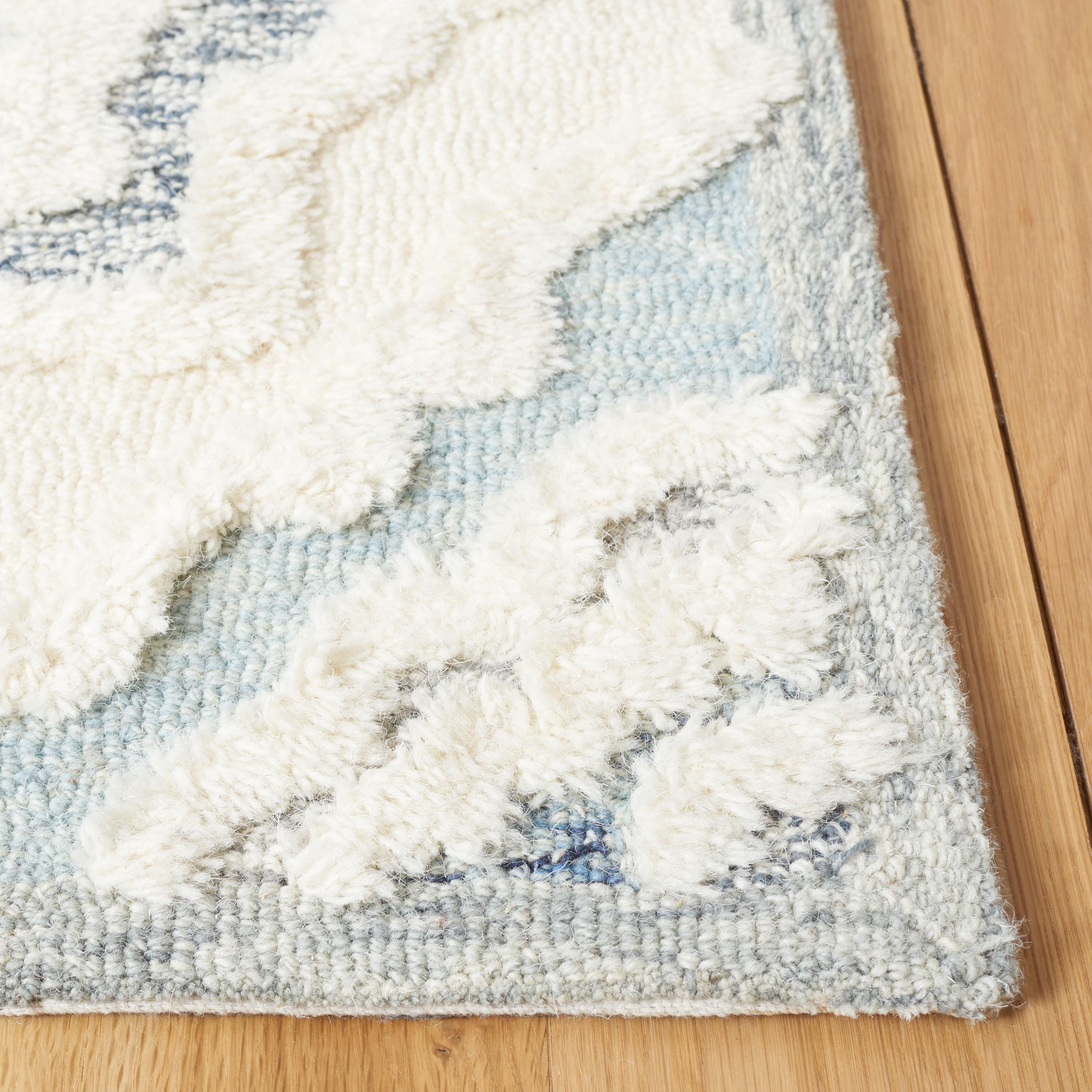 Metro MET111 Hand Tufted Indoor Area Rug - Ivory/Light Blue - 8'x10' - Safavieh