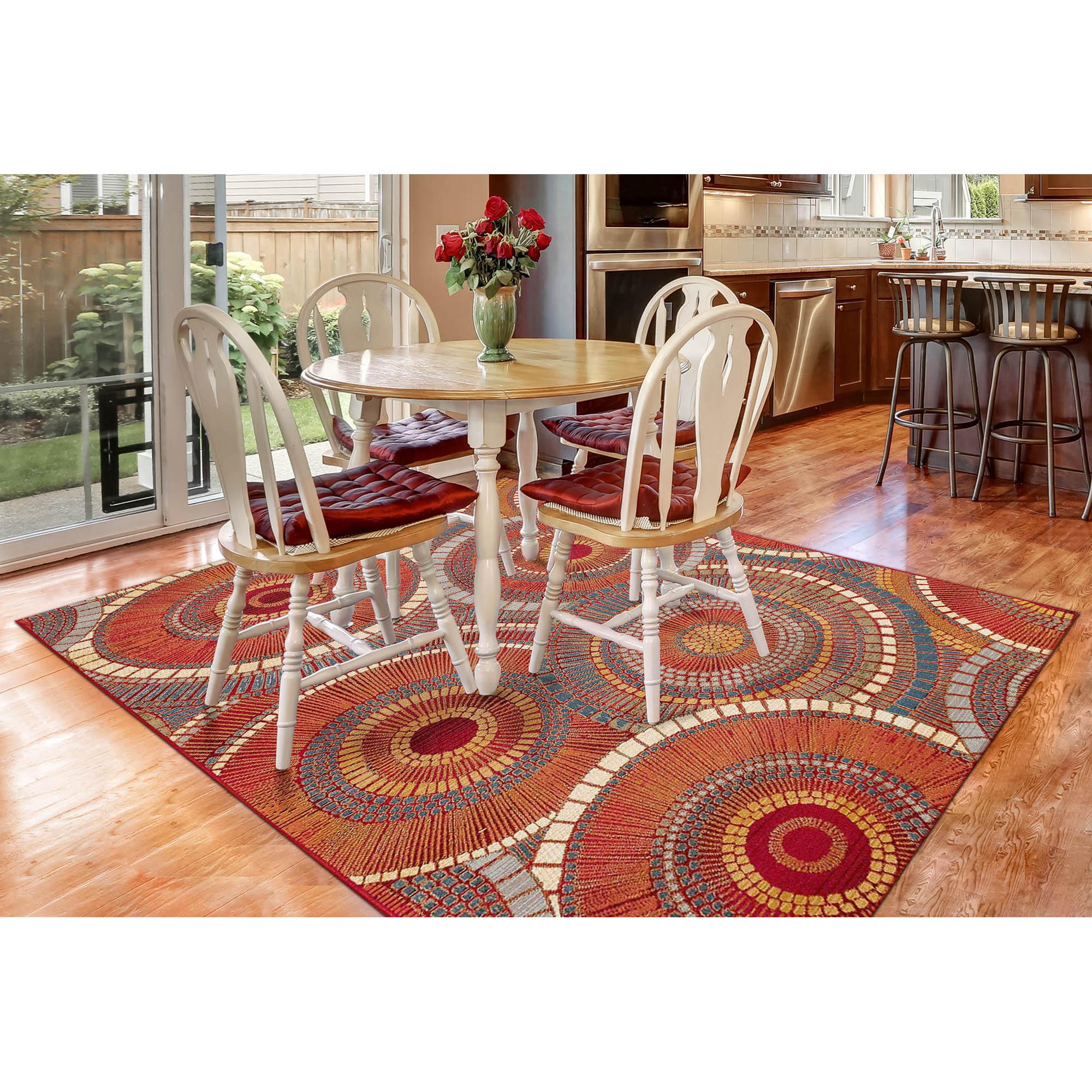 Liora Manne Marina Circles Indoor/Outdoor Rug Saffron 2'7" x 4'3"