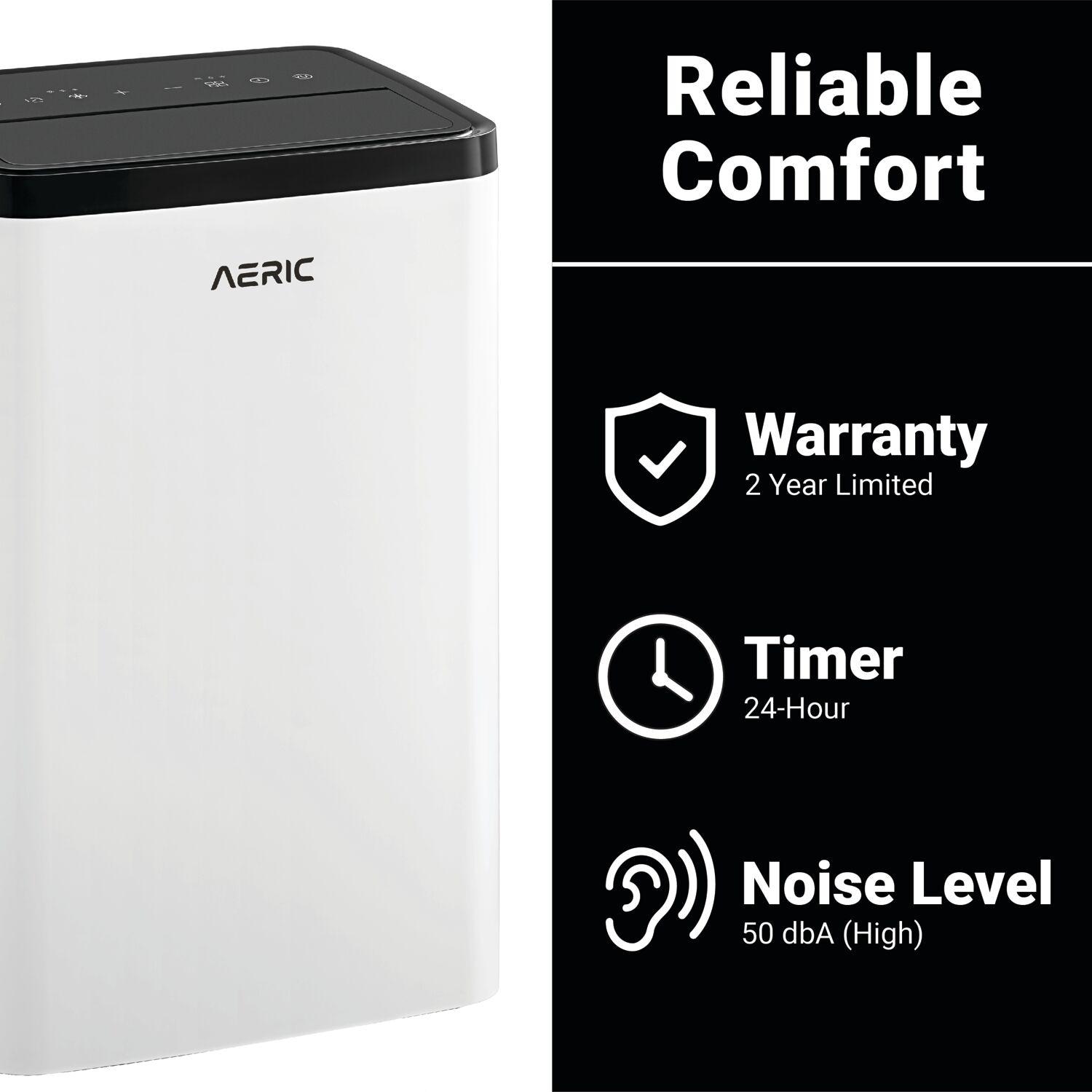 Aeric 8,000 BTU SACC (12,000 BTU ASHRAE) Portable Air Conditioner with Dehumidifier, 550 Sq. Ft.