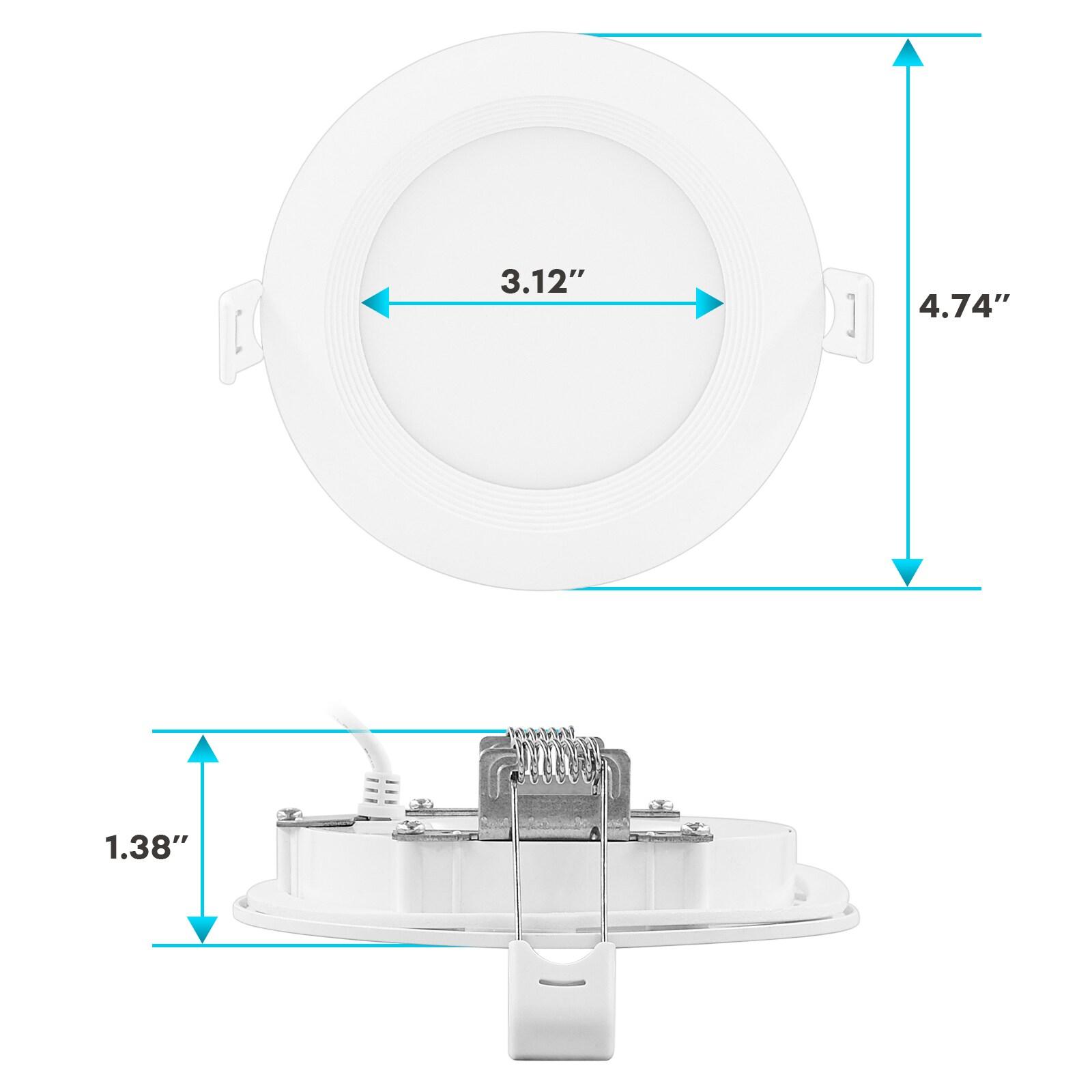 3'' Selectable Color Temperature Dimmable Air-Tight IC Rated LED Canless Recessed Lighting Kit