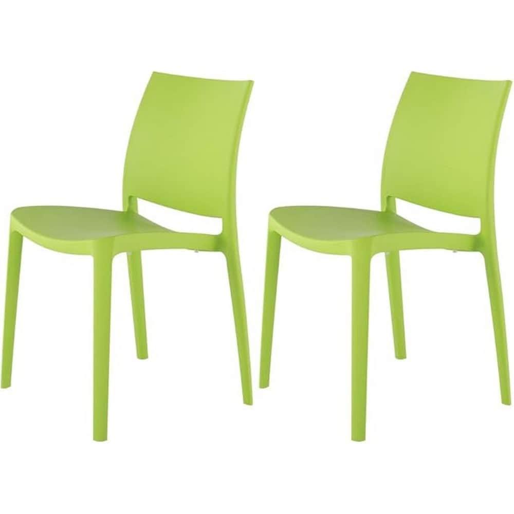 4pc Sensilla Stackable Dining Chairs - Green - Lagoon