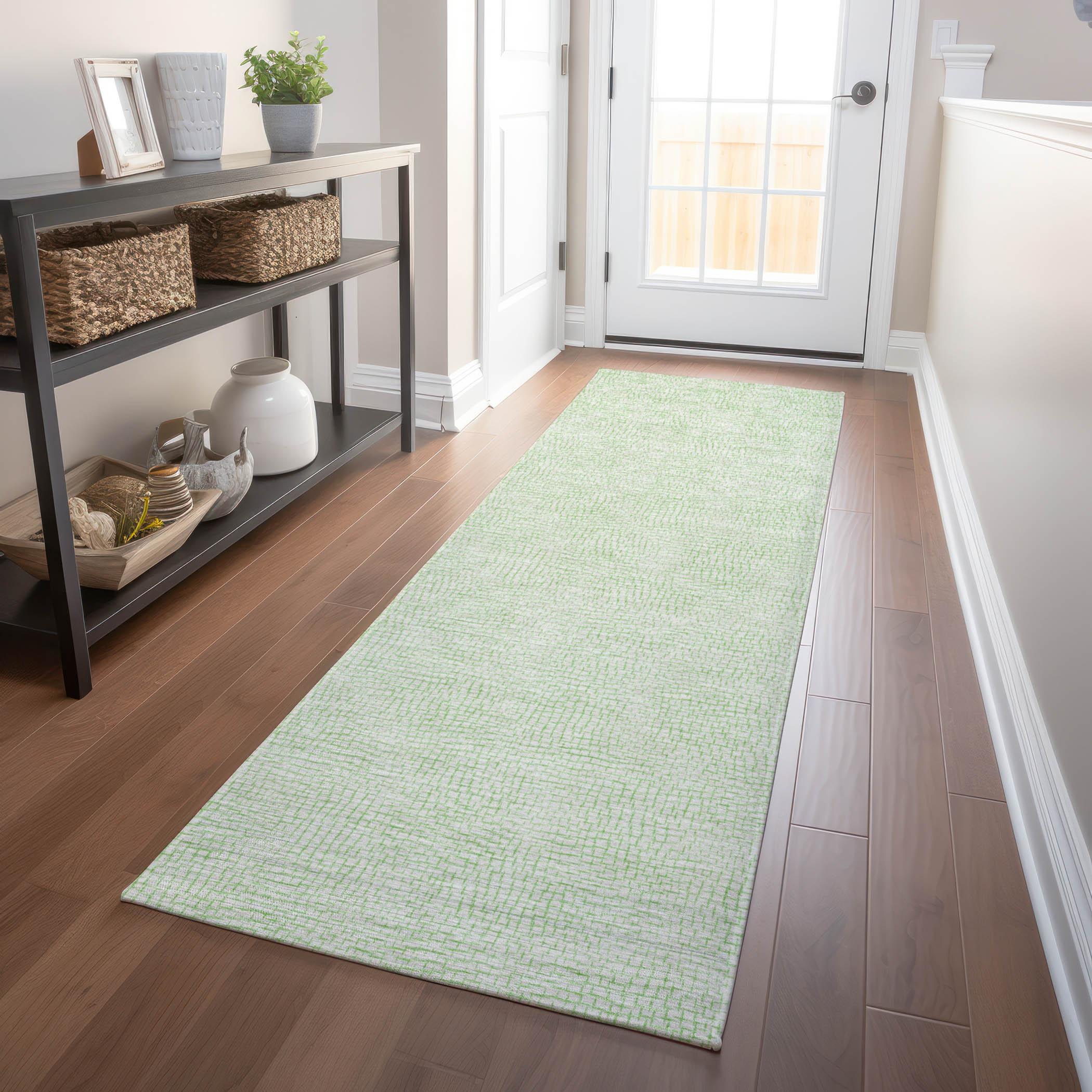 Machine Washable Indoor/Outdoor Chayden ACN1058 Mint Rug