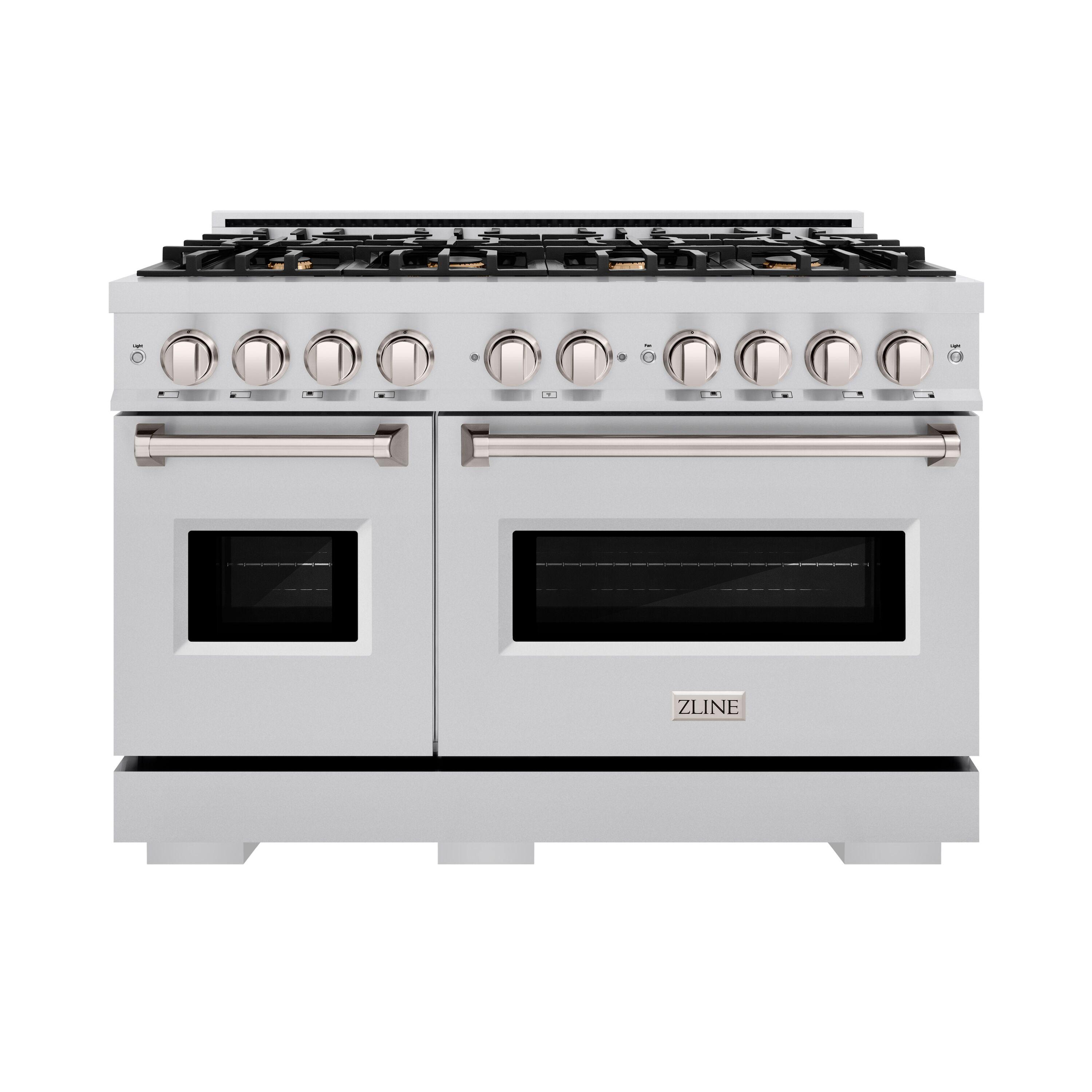 ZLINE ZLINE Autograph Edition 48 in. Classic Dual Fuel Range w/ 8 Burners & Accents CDR-BR-48