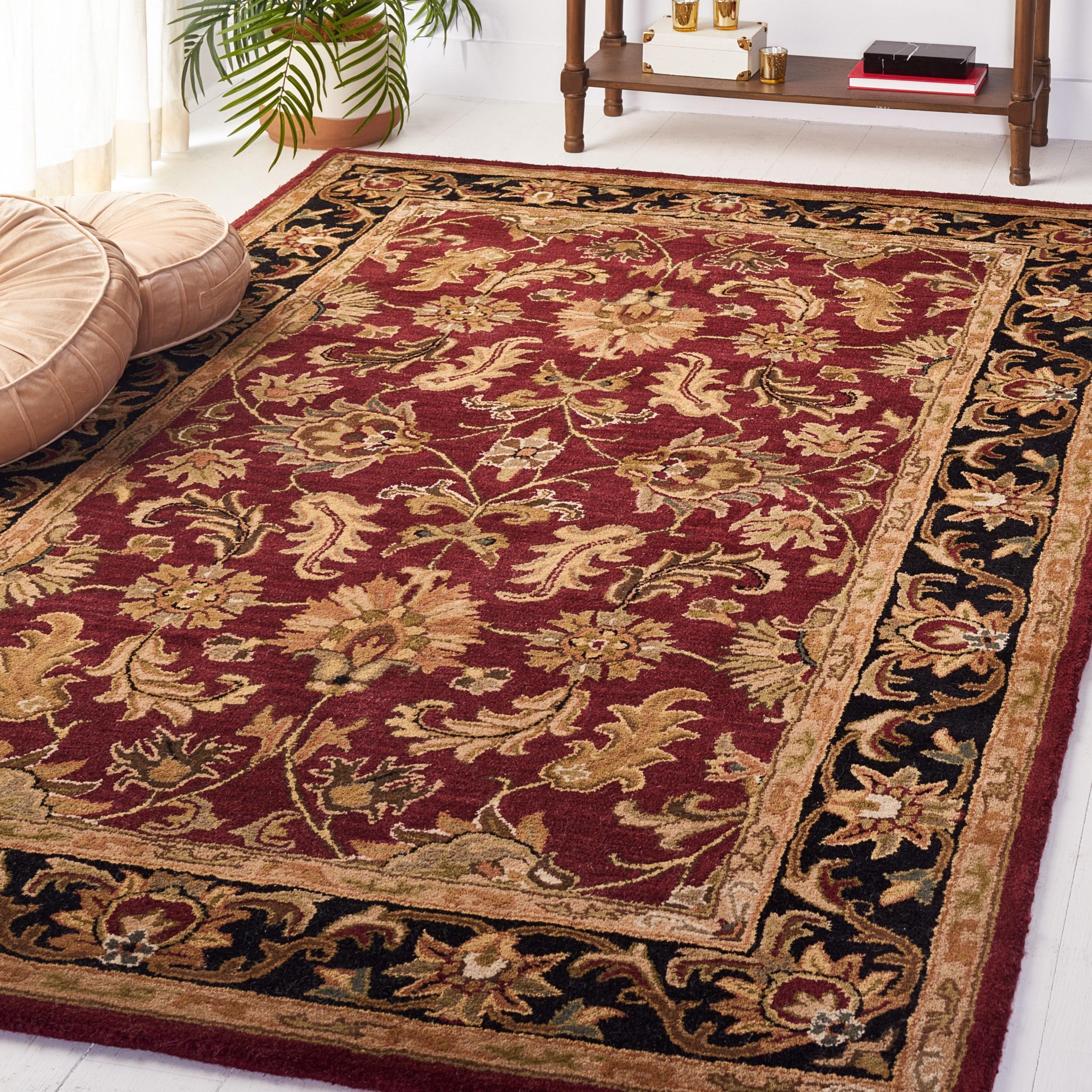 Heritage HG628 Hand Tufted Area Rug - Red/Black - 4'x4' - Safavieh.