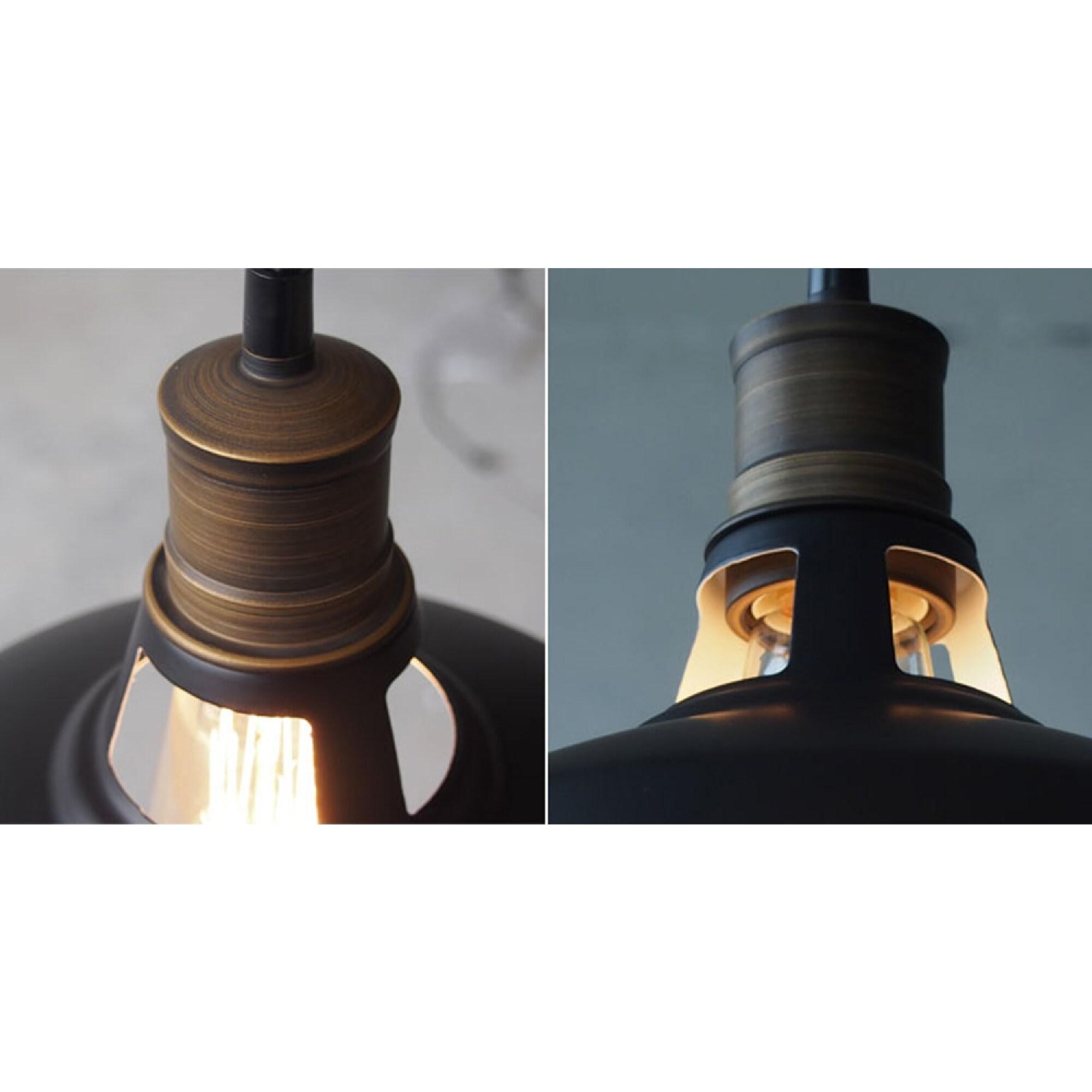 Industrial Plug-in Barn Pendant Light Black Farmhouse with On/Off Switch Pendant