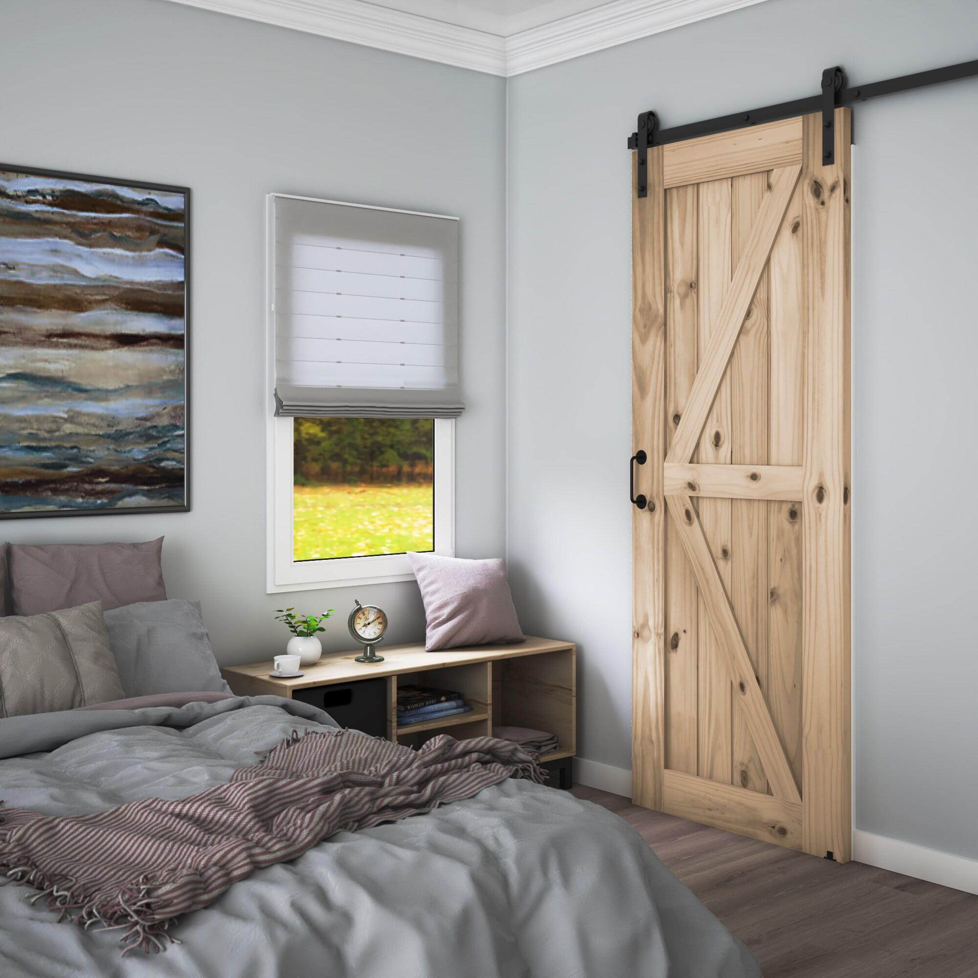 72-in. Matte Black Barn Door Hardware Kit
