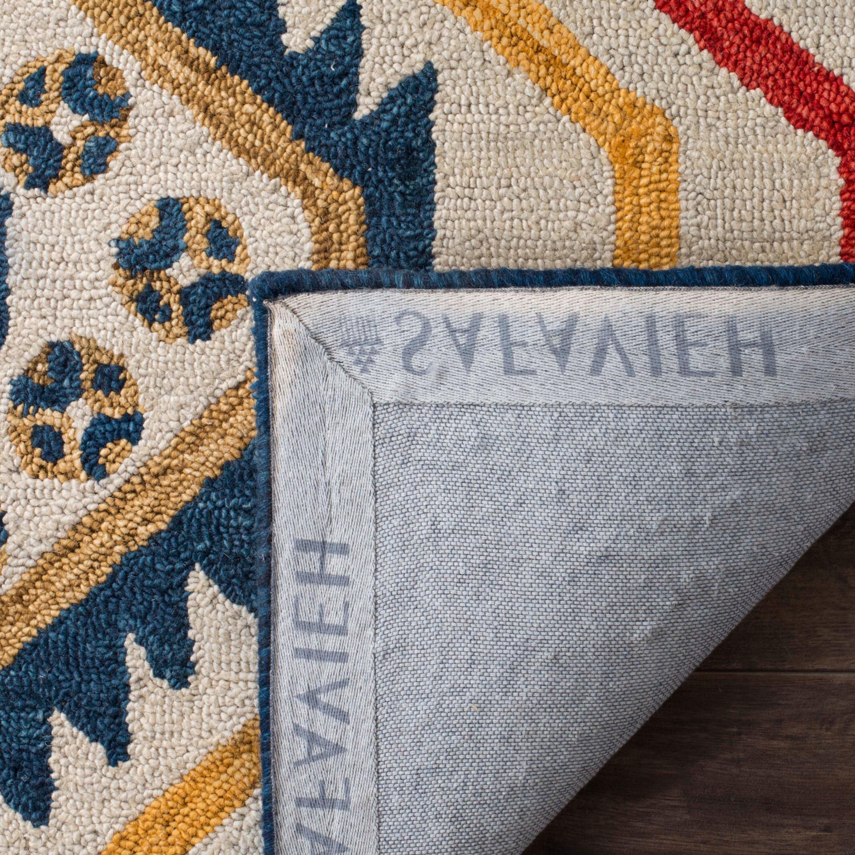 Aspen APN701 Hand Tufted Accent Rug - Ivory/Multi - 2'3"x5' - Safavieh.