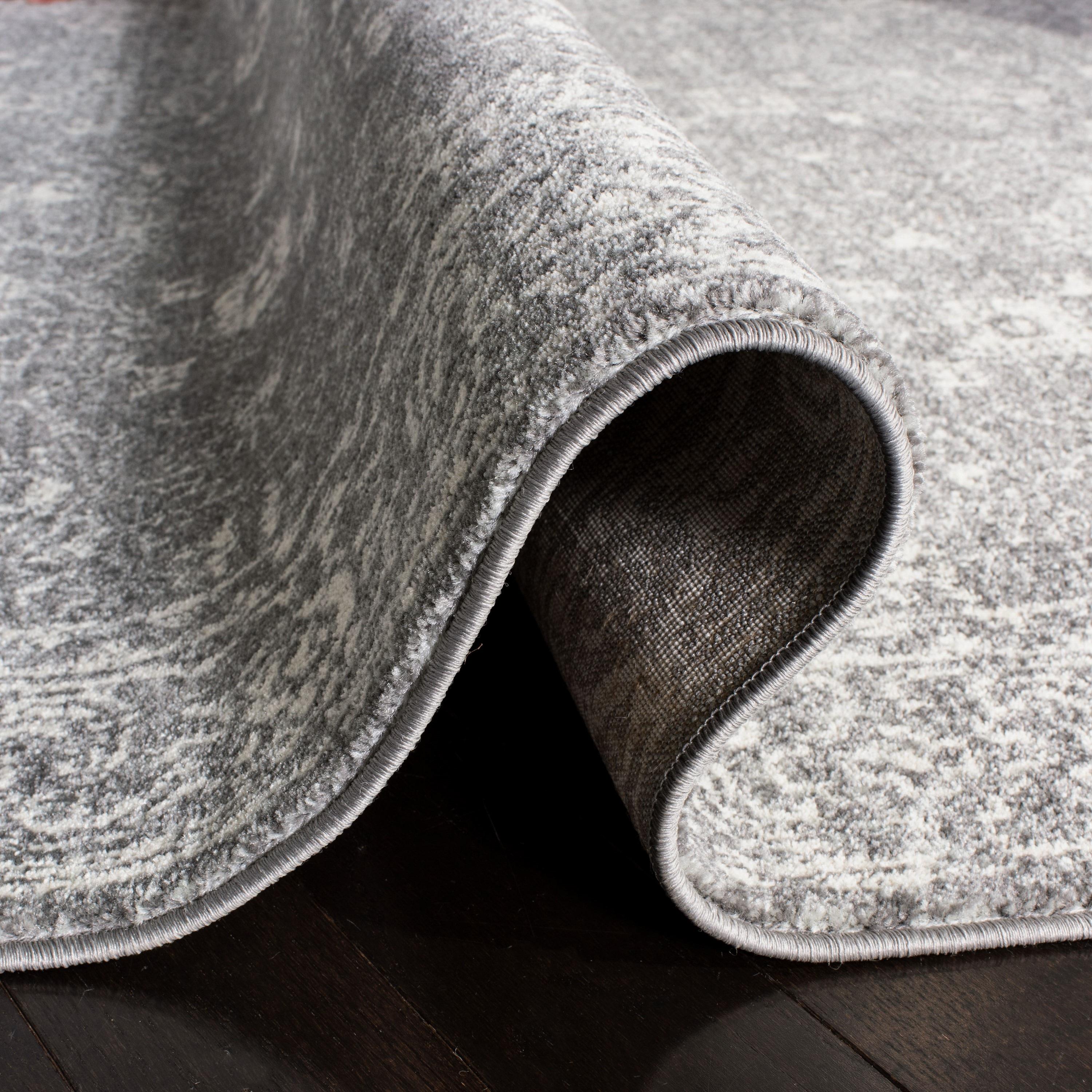 Evoke EVK270 Power Loomed Area Rug Grey / Ivory 5'-3" X 7'-6" - Safavieh.