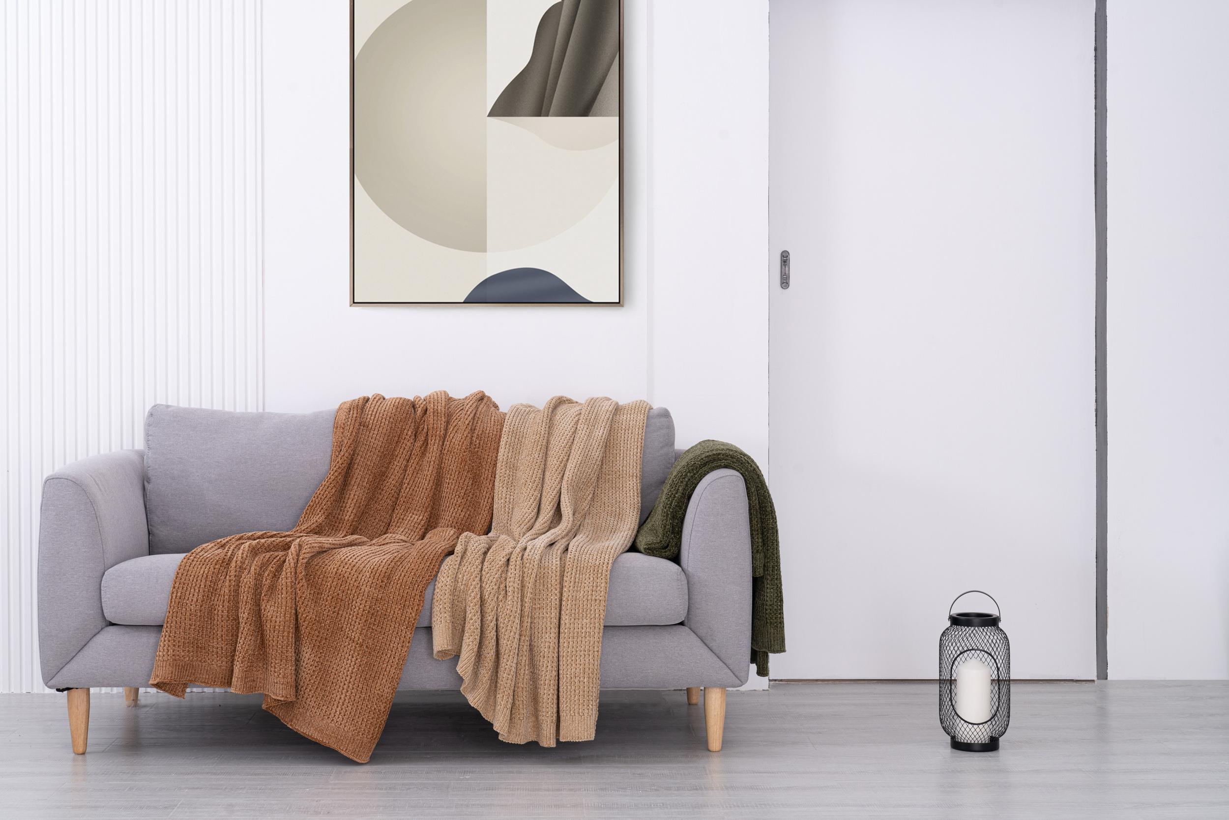 Amor Waffle Amor Waffle Chenille Knit Throw