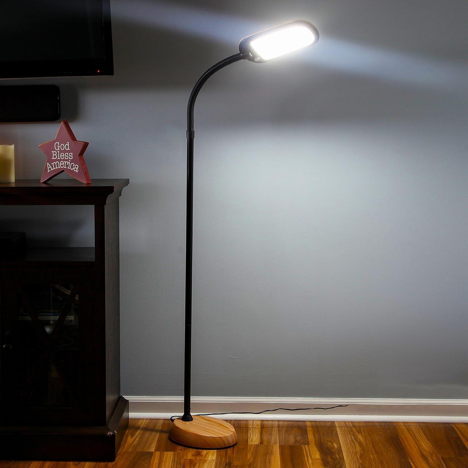 Brightech Litespan Slim 55 in. Industrial Dimmable LED Directional Task Floor Lamp