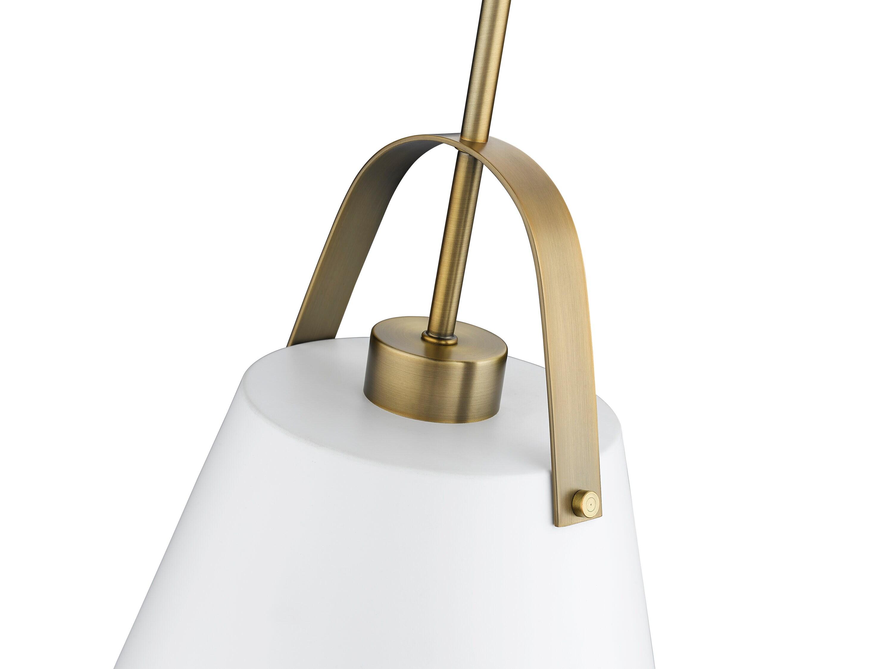 Z-Lite Z-Studio 1 - Light Pendant in  Matte White/Heritage Brass