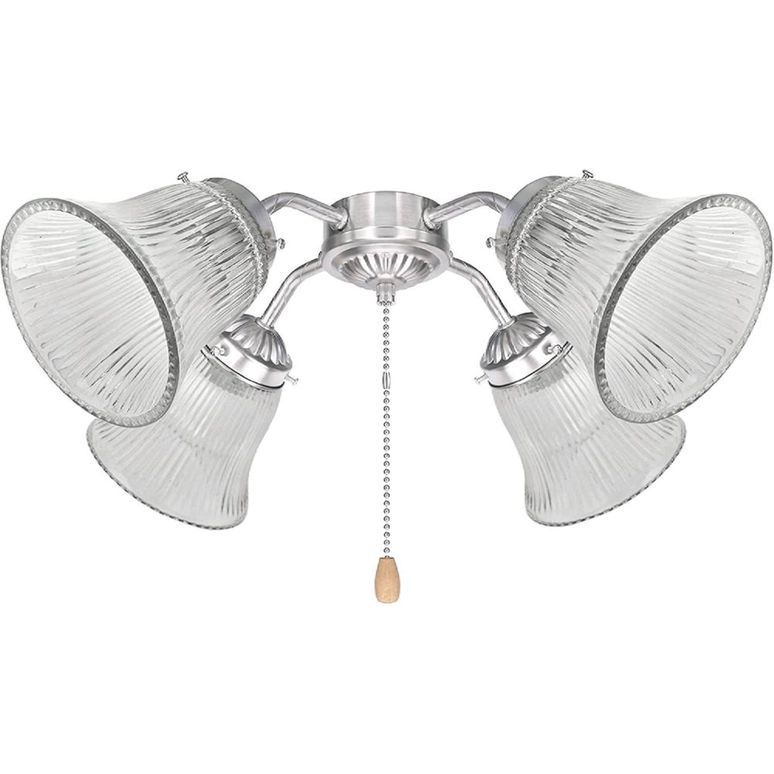 Aspen Creative Corporation 4.5'' H Glass Bell Ceiling Fan Fitter Shade (Set of 4)