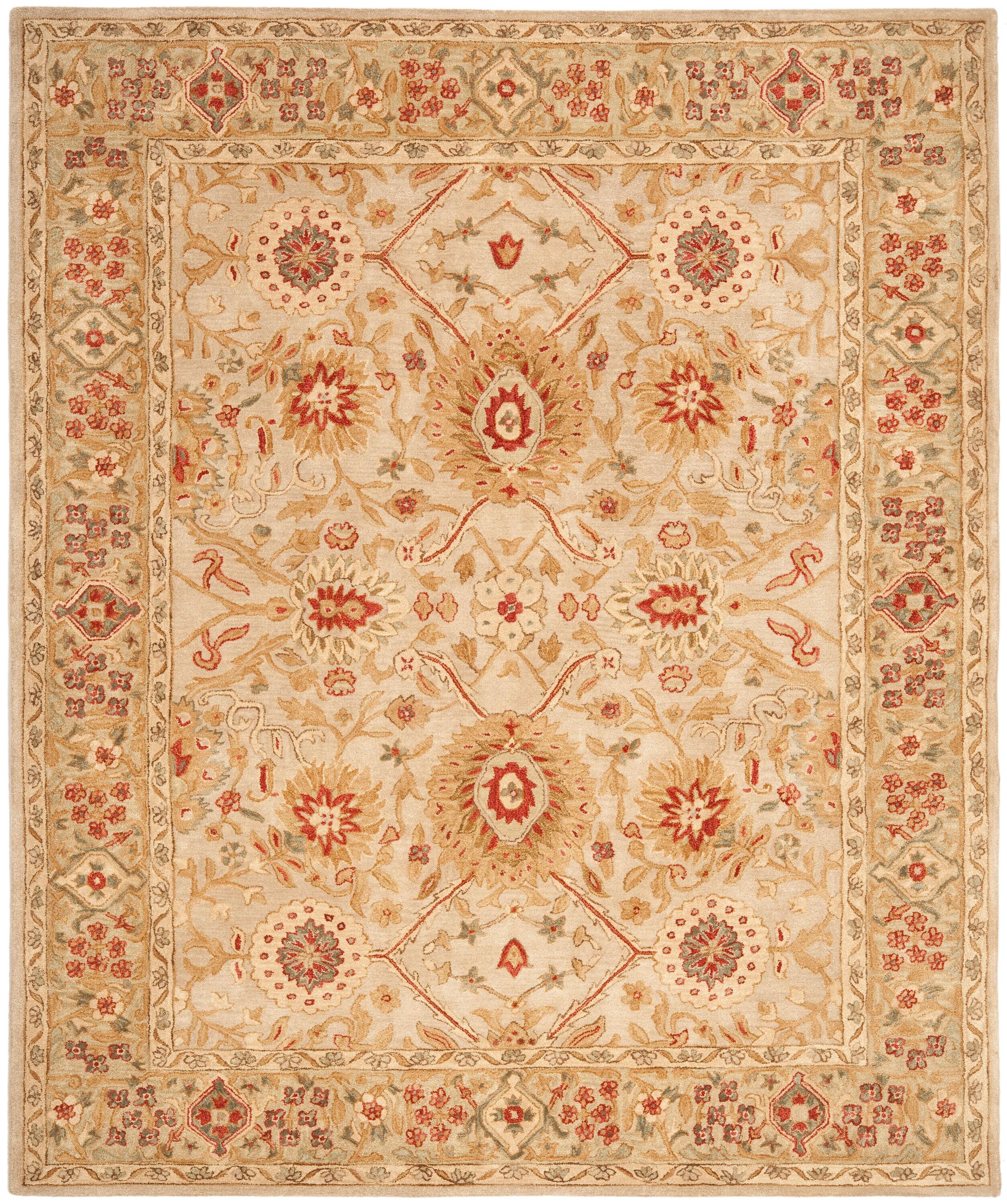 Anatolia AN516 Hand Tufted Indoor Area Rug - Grey Beige/Sage - 8'x10' - Safavieh