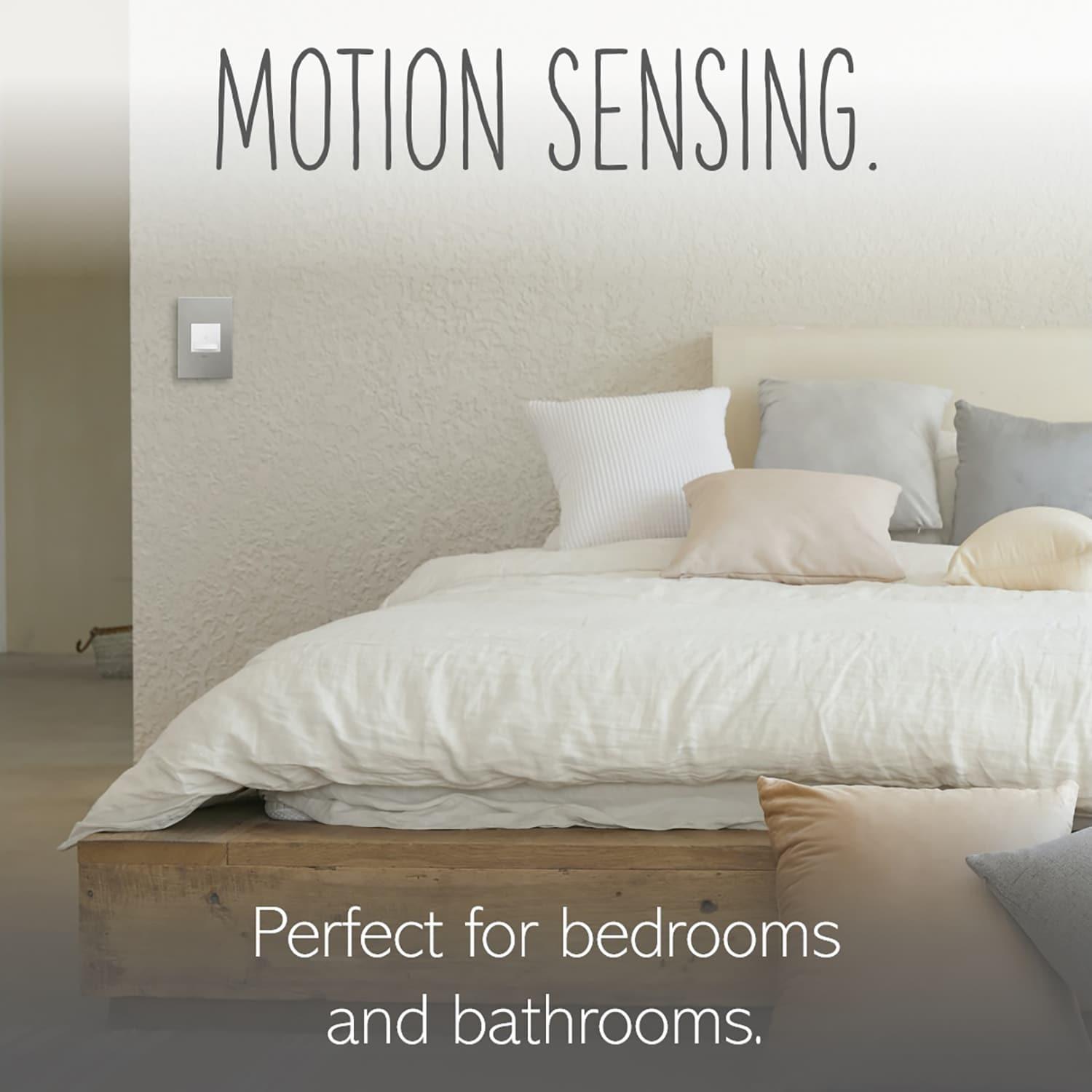 Adorne® Sensa 15 Amp Single Pole and 3-Way Vacancy Sensor Light Switch with Microban