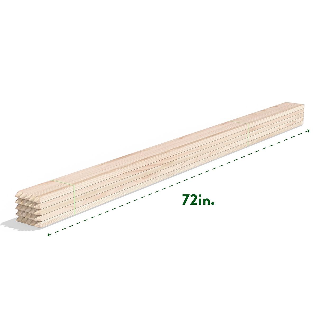 Greenes Fence 6 Foot Long Wooden Garden Stake, 25-Pack