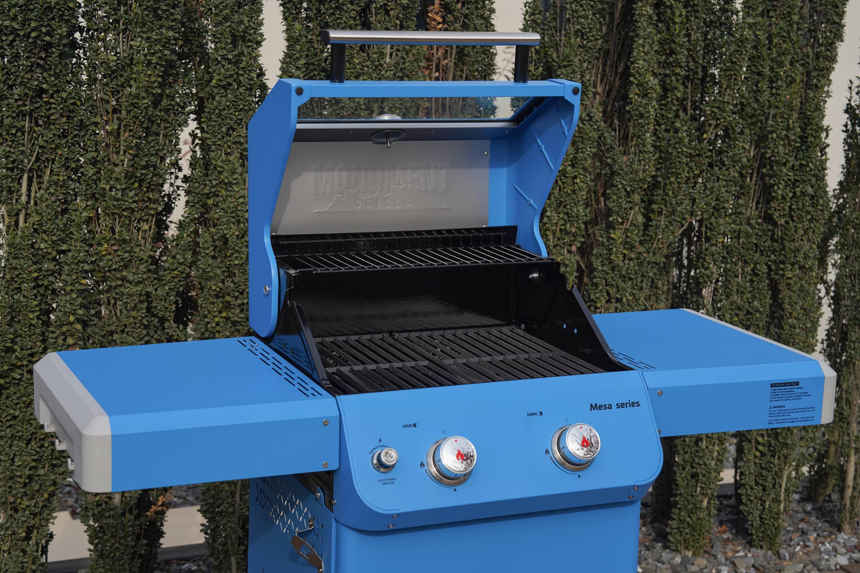 Monument Grills Mesa Series 2-Burner Free Standing Stailless Liquid Propane 24000 BTU Gas Grill with Cabinet