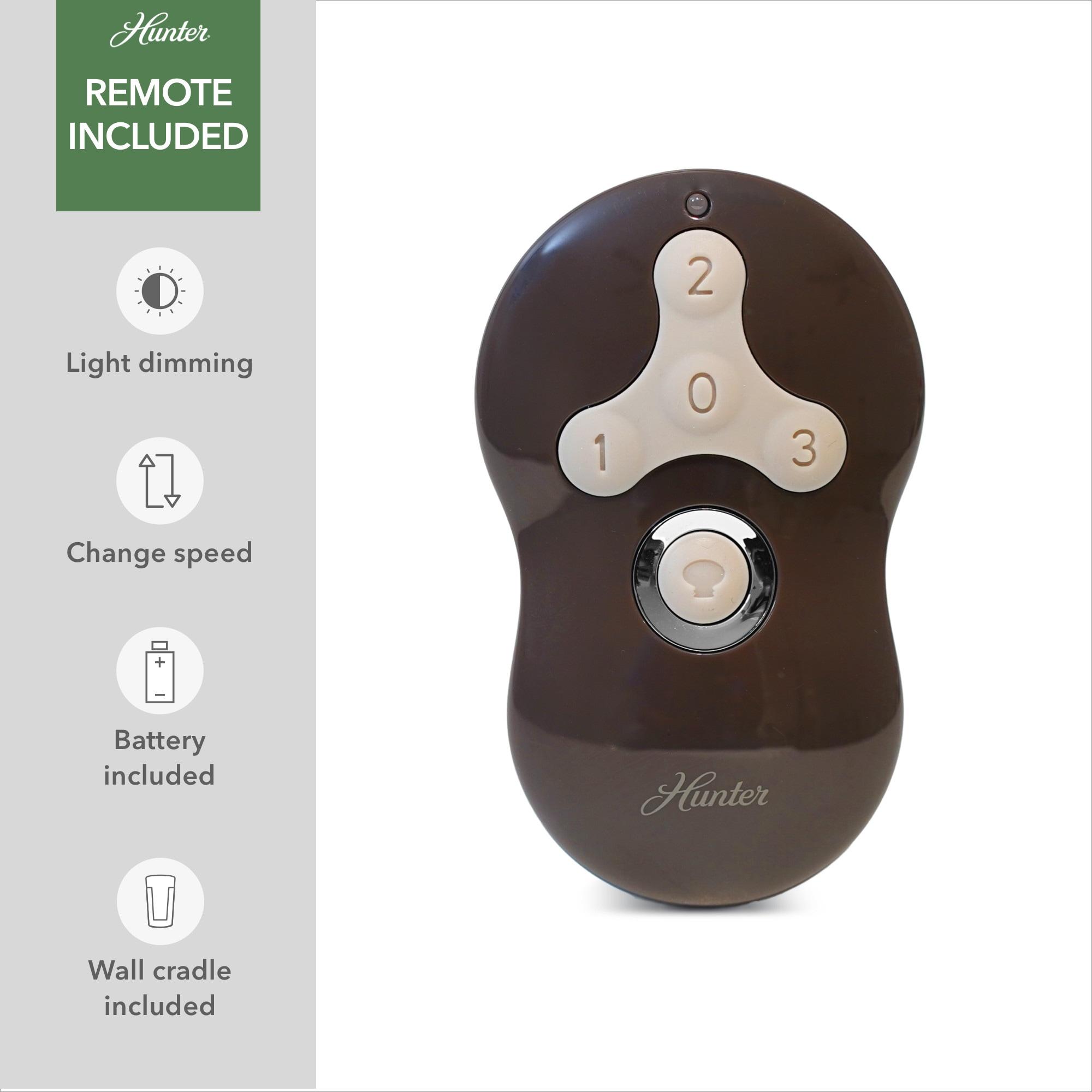 Hunter Fan 52" Sentinel 3 -Blade Standard Ceiling Fan with Remote Control and Light Kit Included