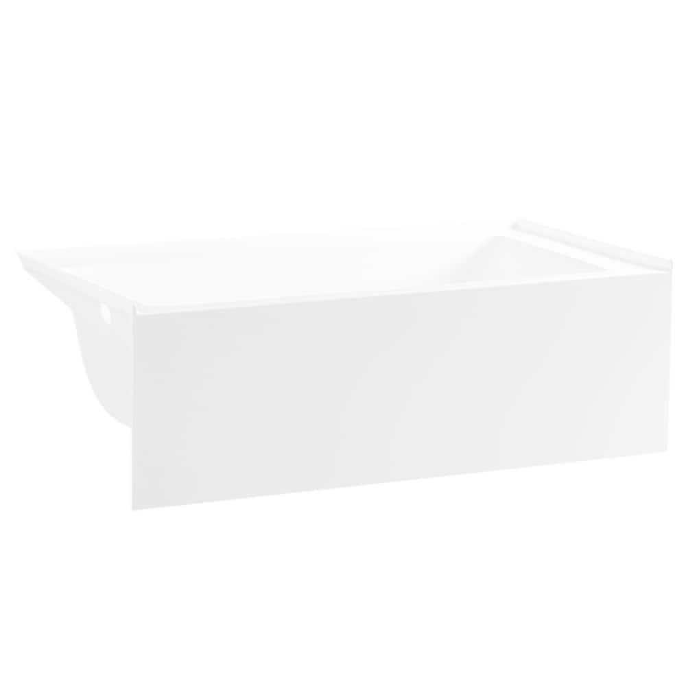 Kingston Brass Aqua Eden 66-Inch Acrylic Rectangular 3-Wall Alcove Tub