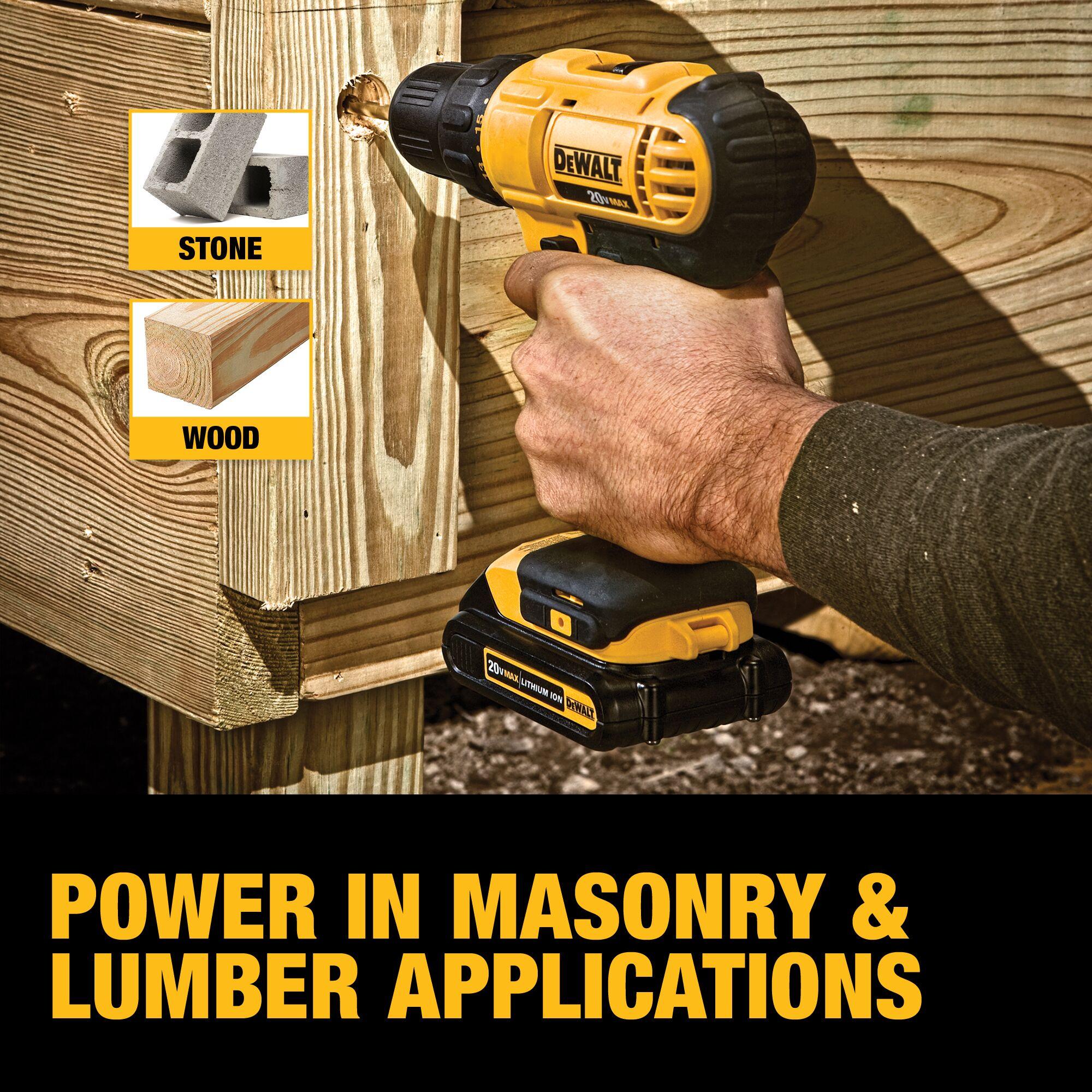 DEWALT 20V MAX Cordless Drill/Impact 2 Tool Combo Kit with (2) 20V 1.3Ah Batteries, Charger, and Bag DCK240C2