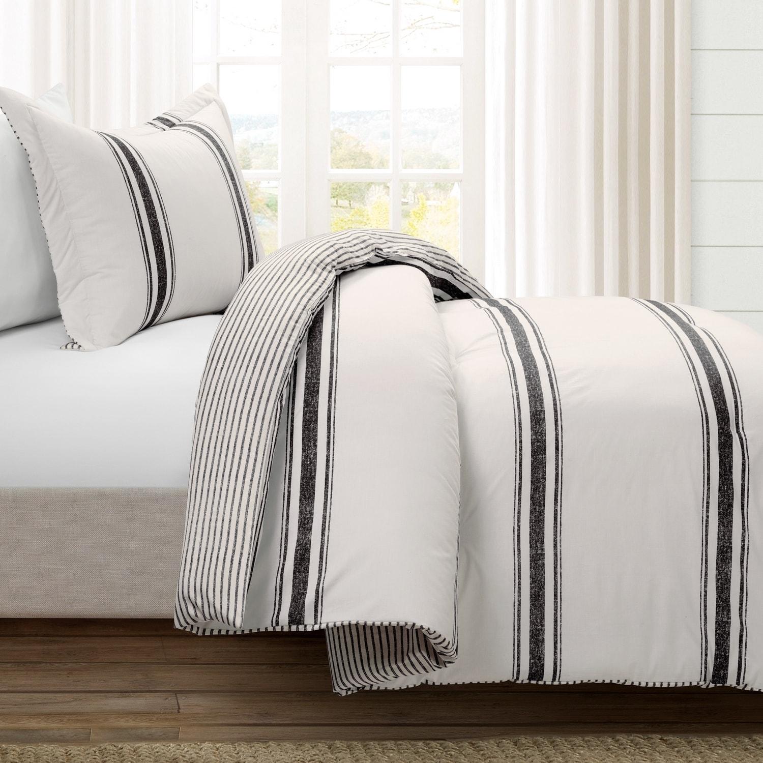 Farmhouse Standard Cotton Reversible Comforter Set