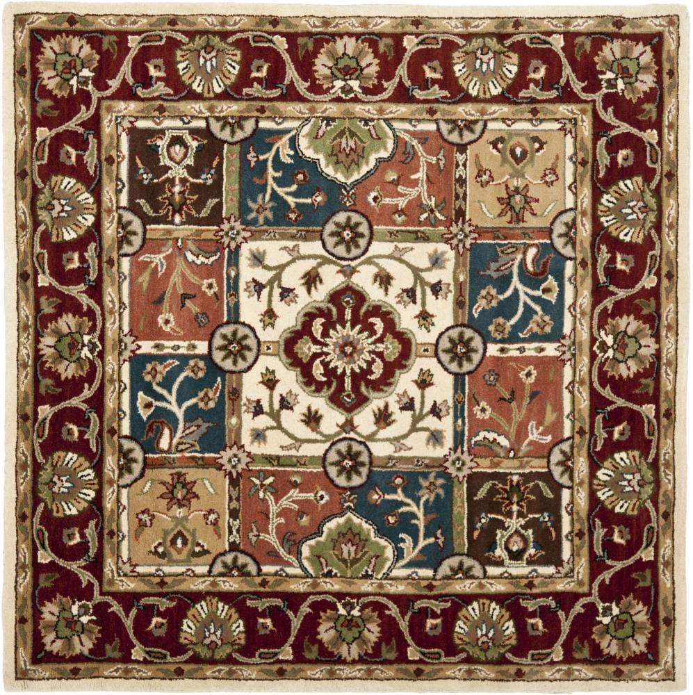 Heritage HG925 Hand Tufted Area Rug - Multi/Red - 6'x6' - Safavieh.