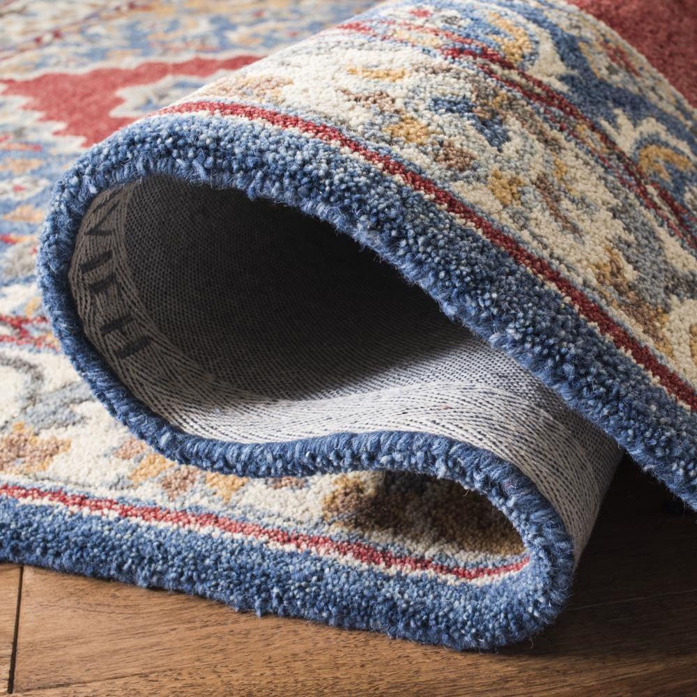 Antiquity AT505 Hand Tufted Area Rug - Blue/Red - 5'x8' - Safavieh.
