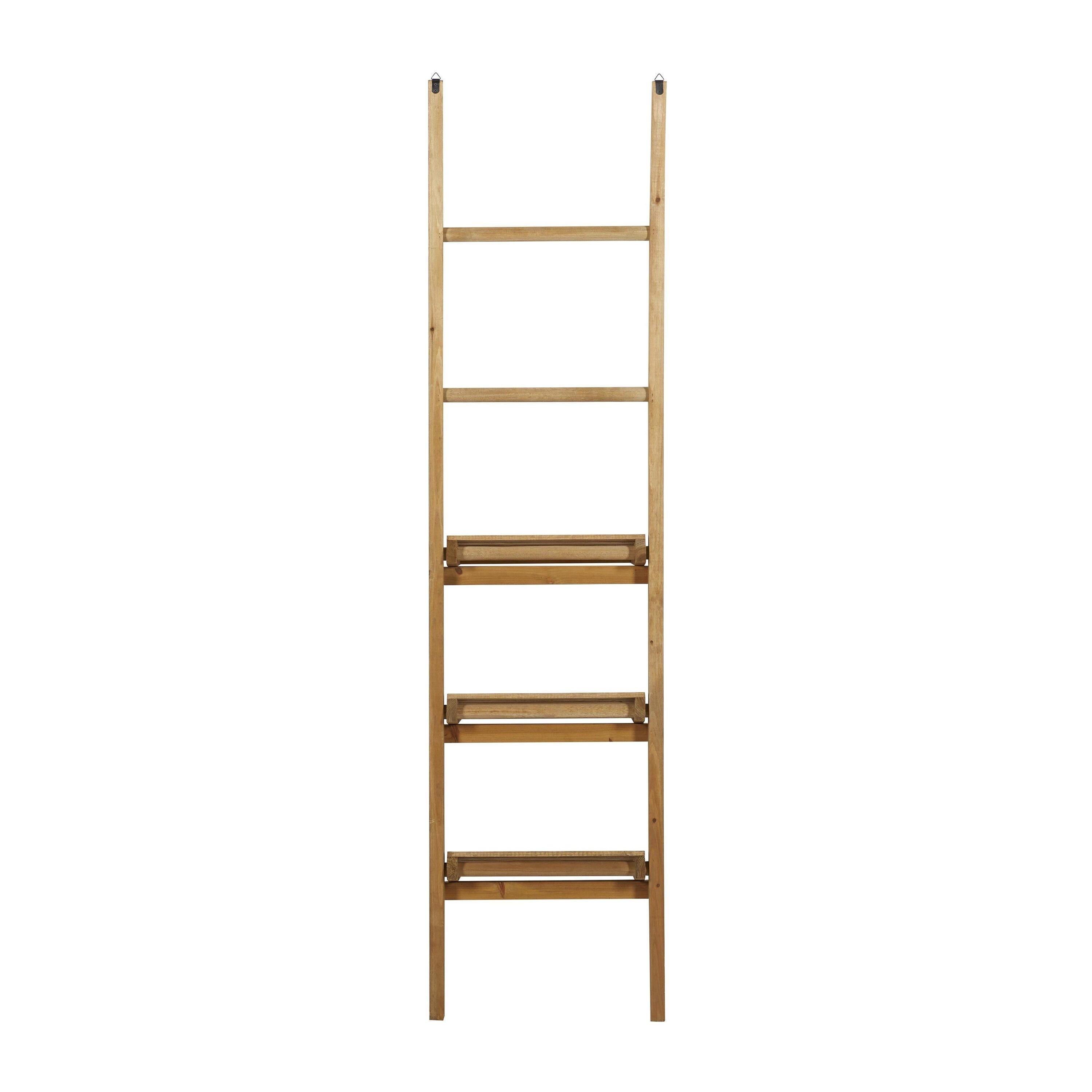 DecMode 18" x 11" 5-Tier Brown Wall Shelf