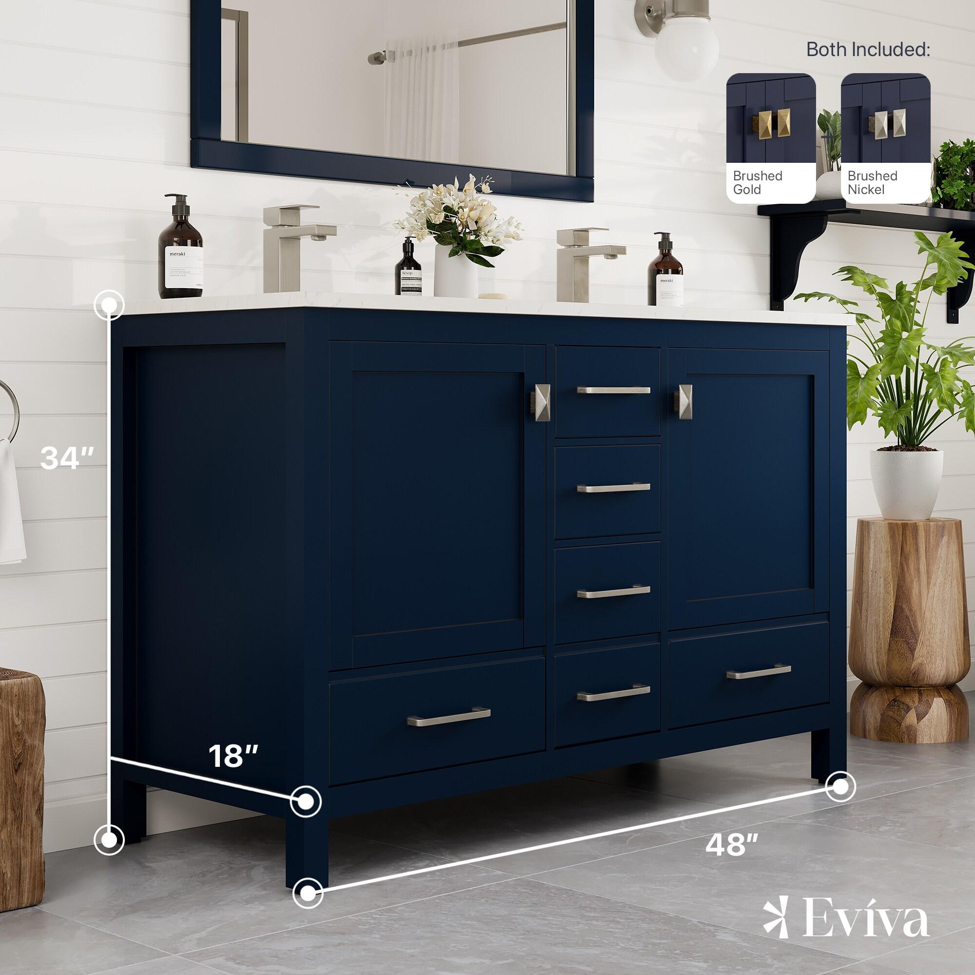 Eviva London 48" Double Bathroom Vanity Set