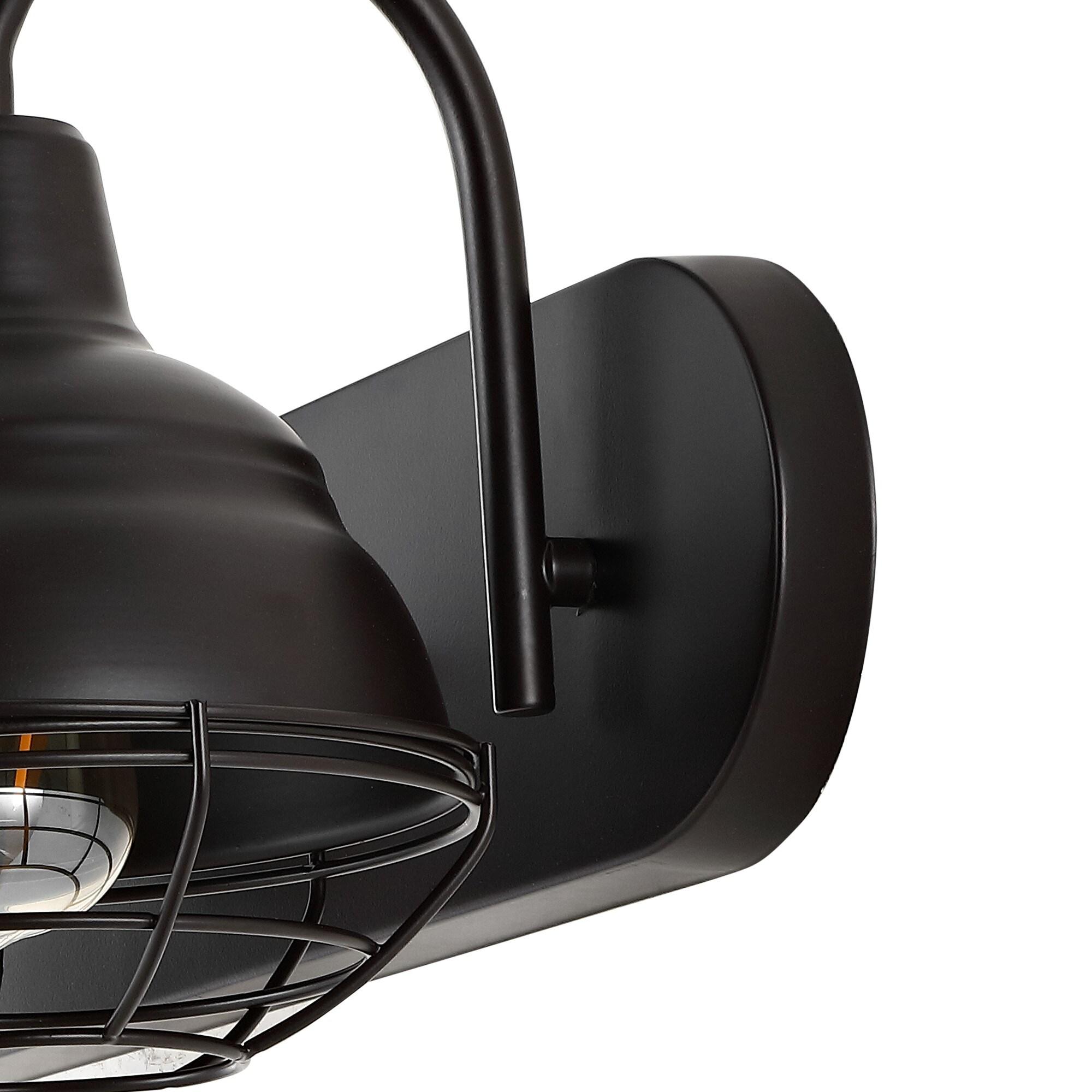 JONATHAN Y Levi 24.5" 3-Light Industrial Farmhouse Iron LED Vanity, Oil Rubbed Bronze