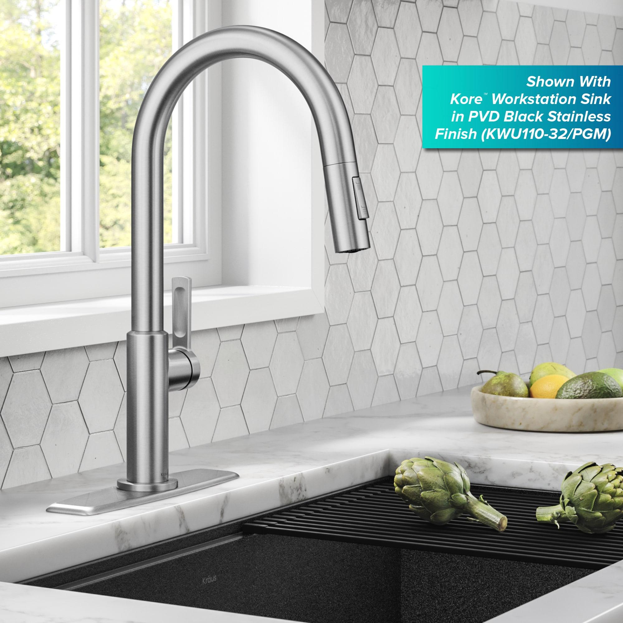 KRAUS Oletto Single Handle Pull Down Kitchen Faucet