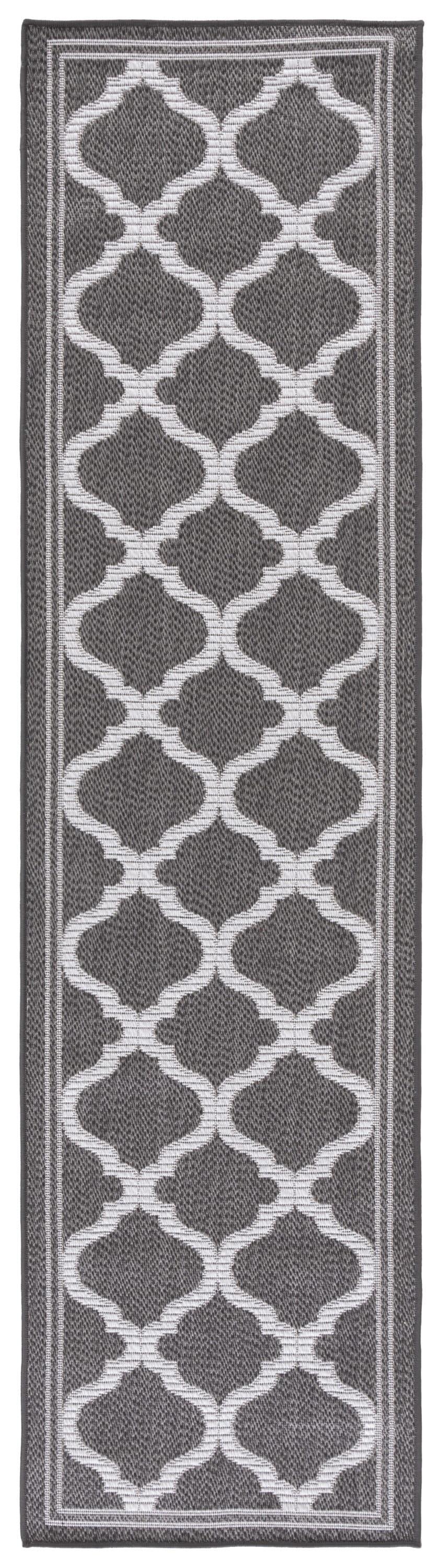 Bermuda BMU810 Power Loomed Indoor/Outdoor Machine Washable Runner Rug - Grey/Brown - 2'x8' - Safavieh